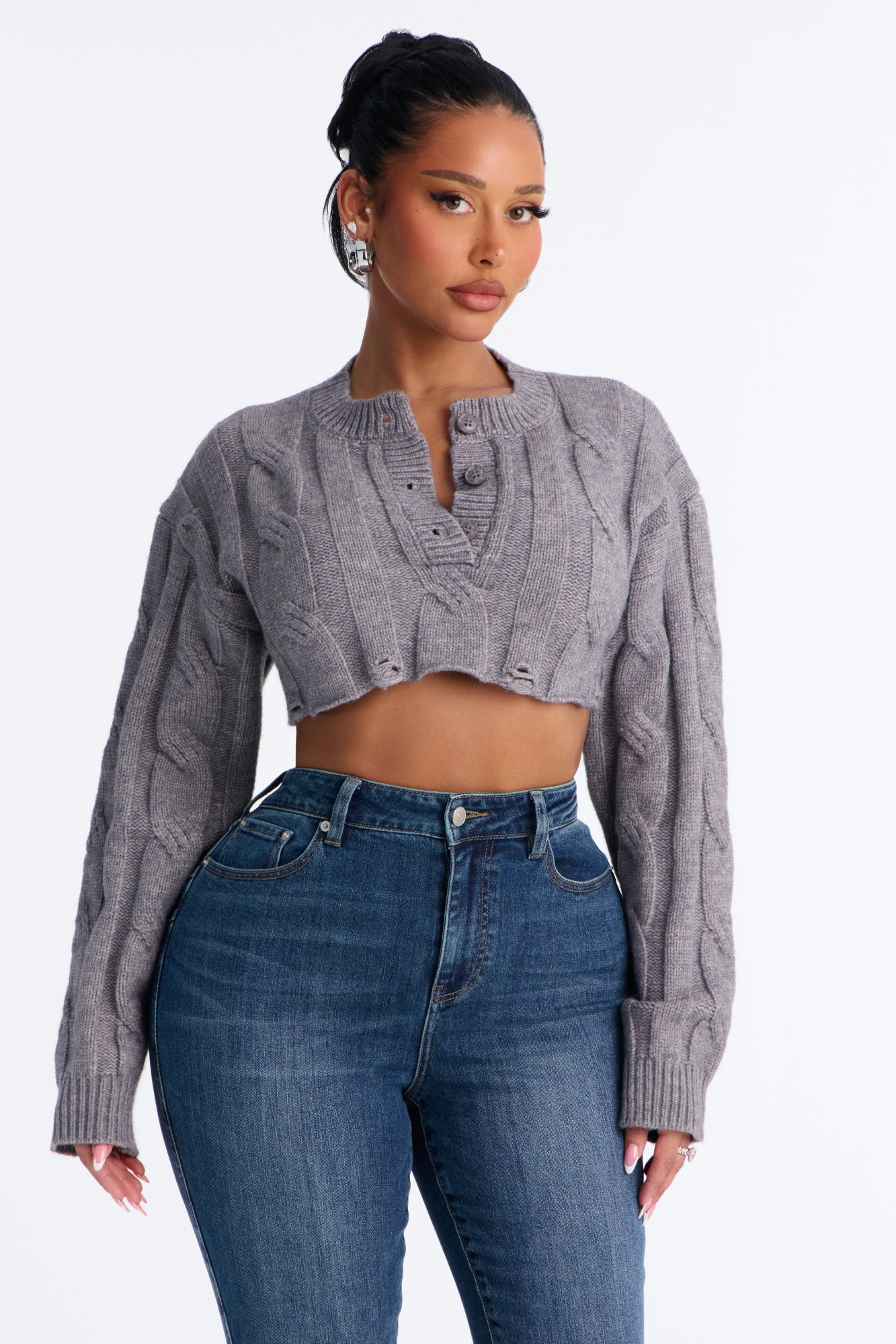 Stayin' In Tune Sweater - Heather Grey