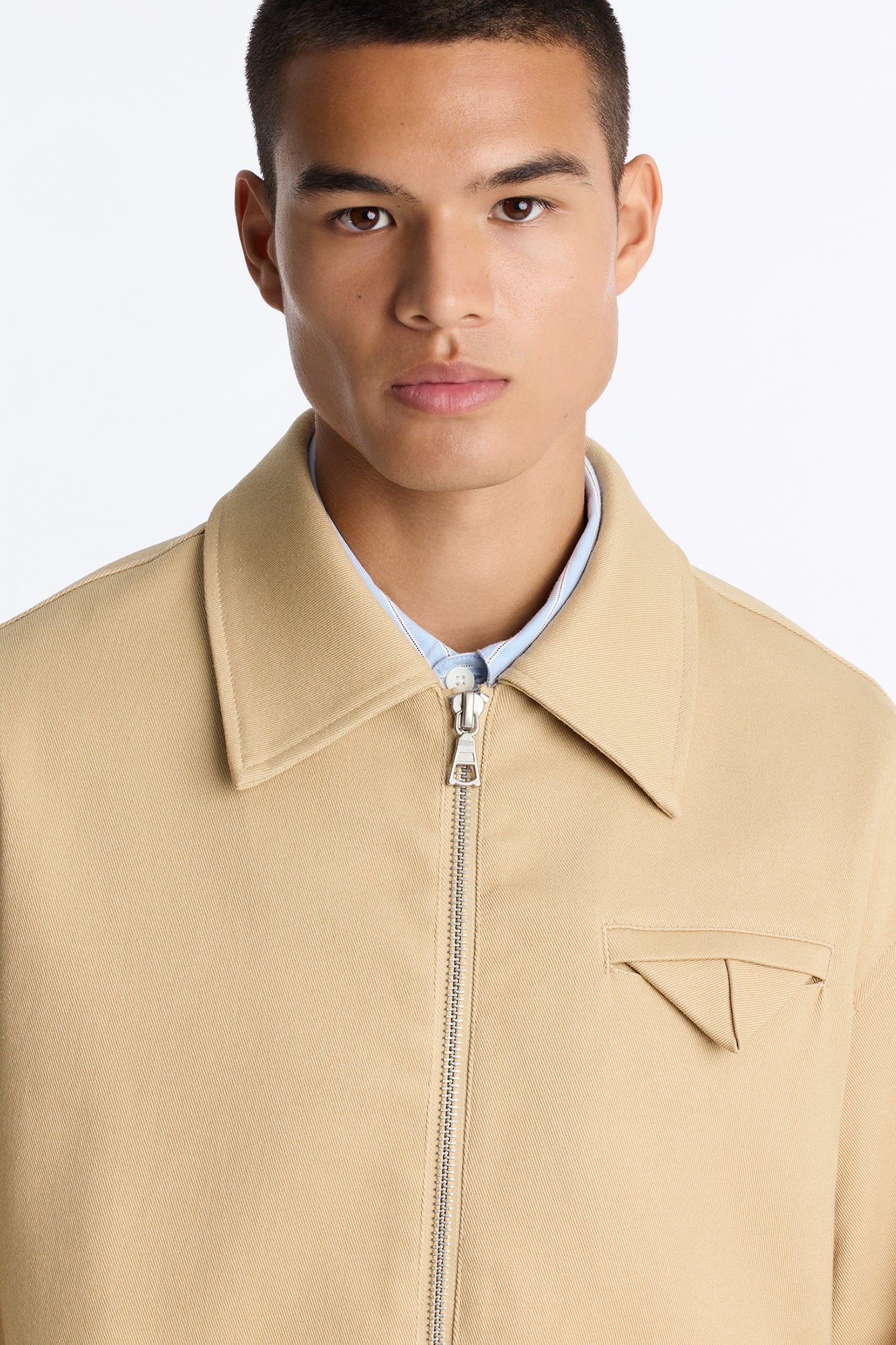 Bordeaux Cropped Chore Jacket - Tan
