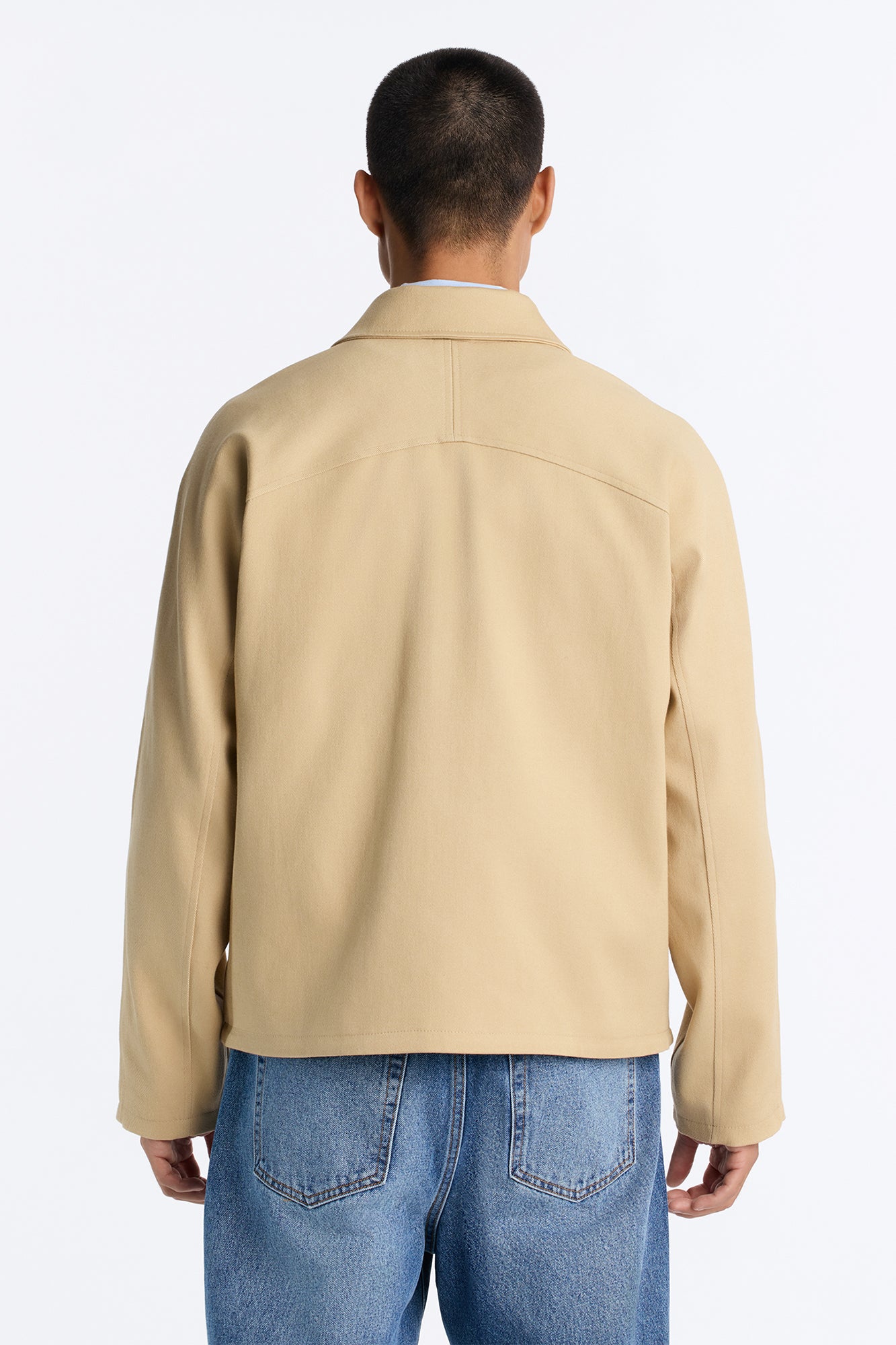 Bordeaux Cropped Chore Jacket - Tan