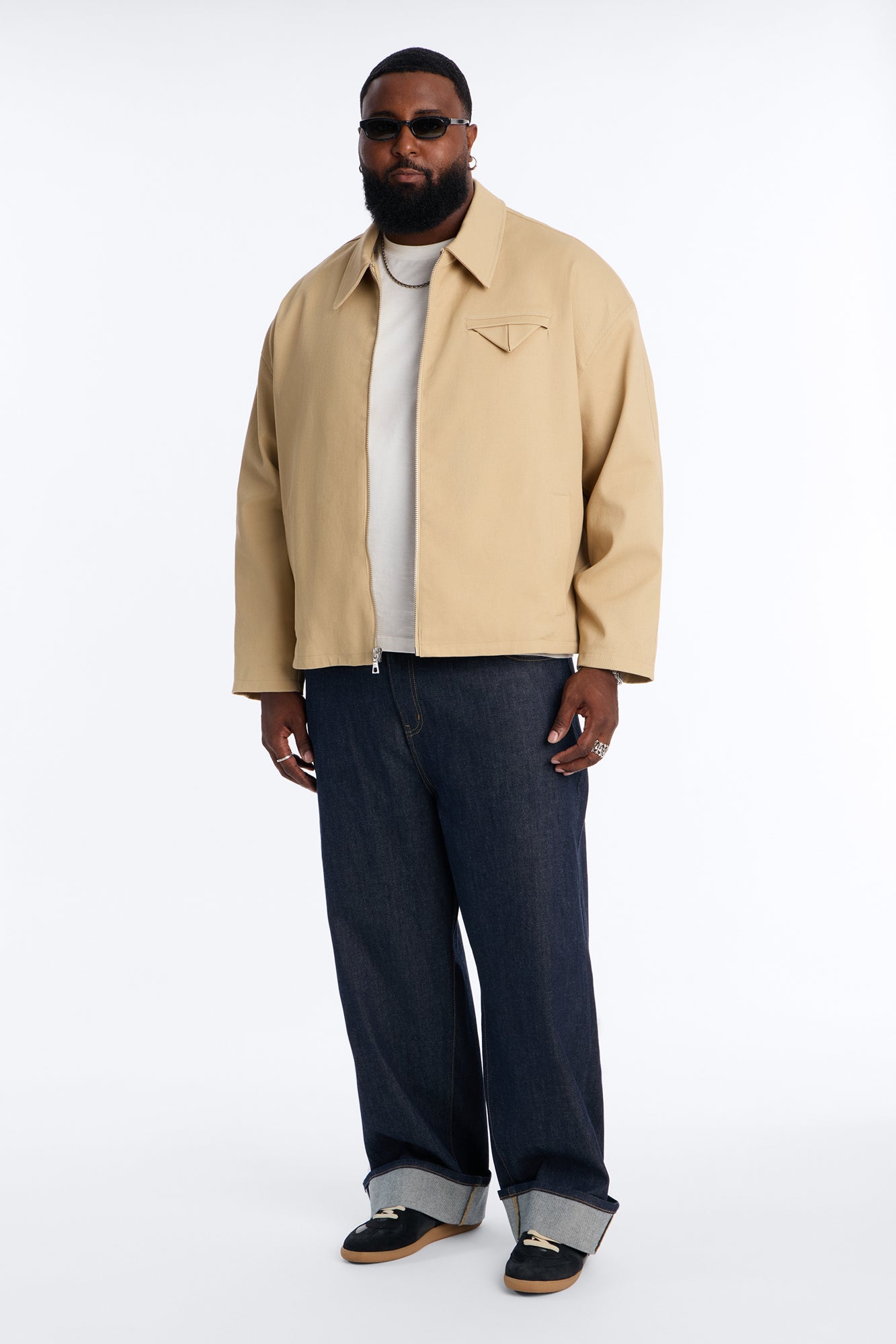 Bordeaux Cropped Chore Jacket - Tan