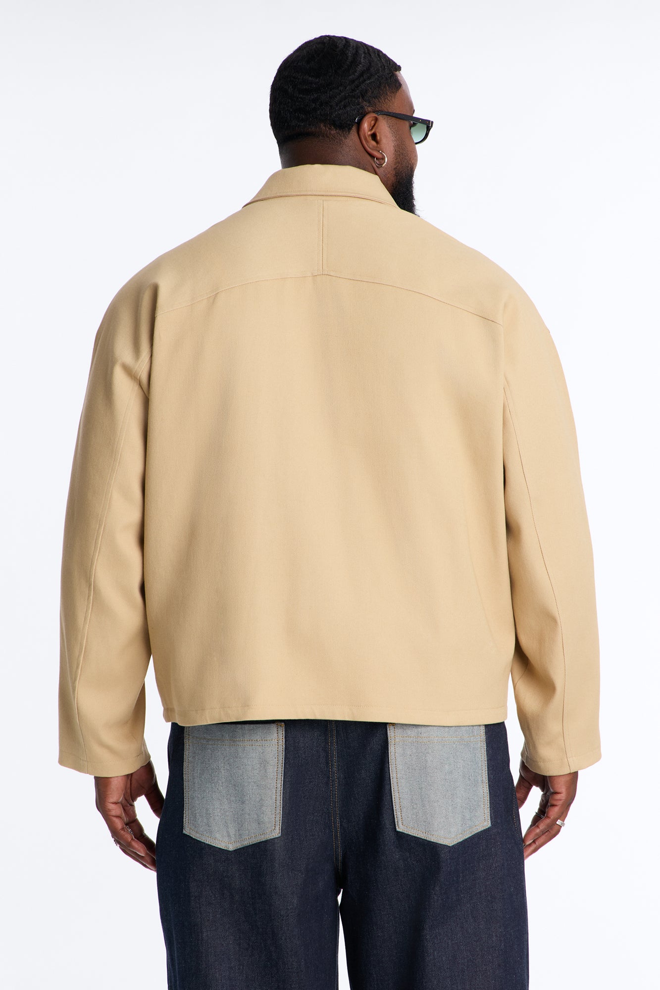 Bordeaux Cropped Chore Jacket - Tan