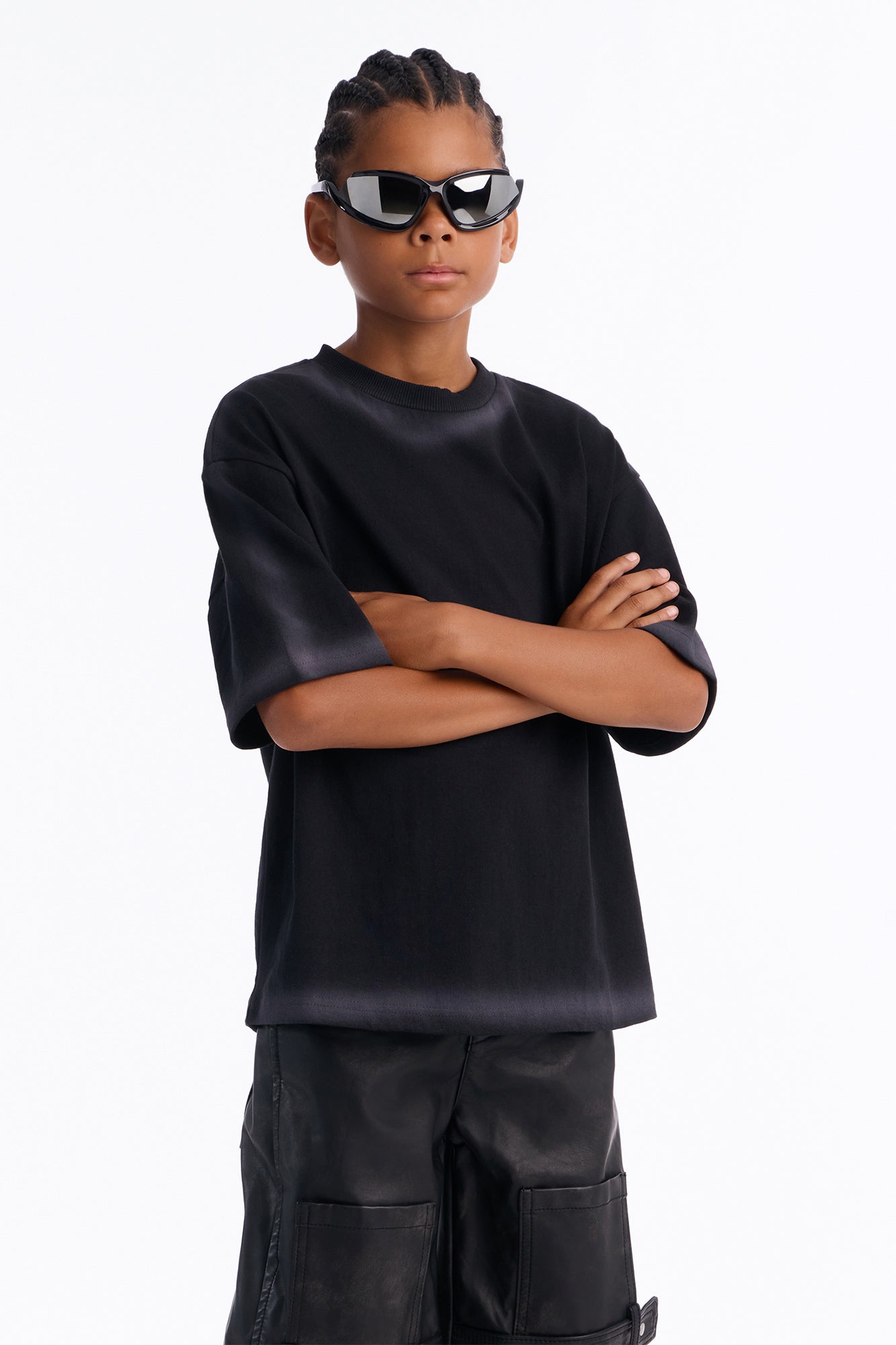 Mini Dirty Wash Heavyweight Boxy Tee - Black