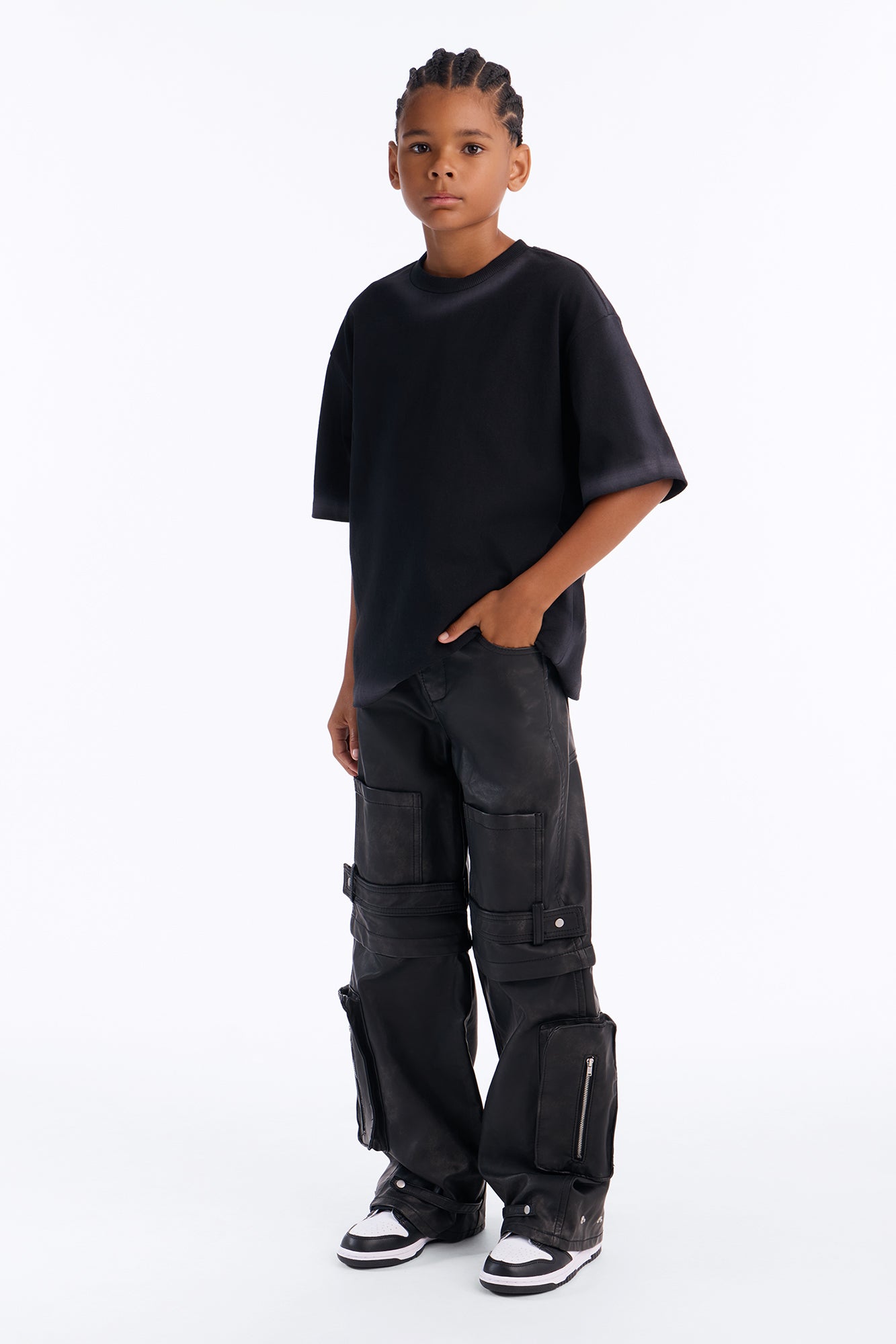 Mini Dirty Wash Heavyweight Boxy Tee - Black