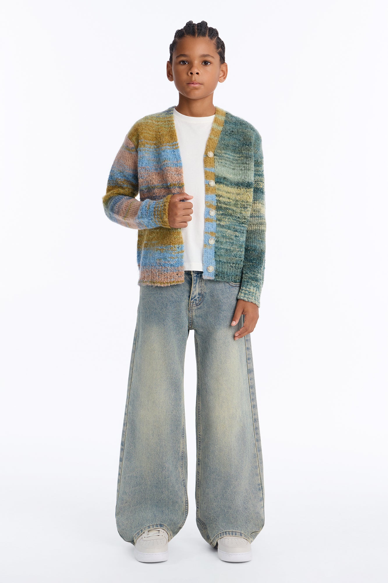 Mini Cameroonian Textured Cardigan - Multi Color