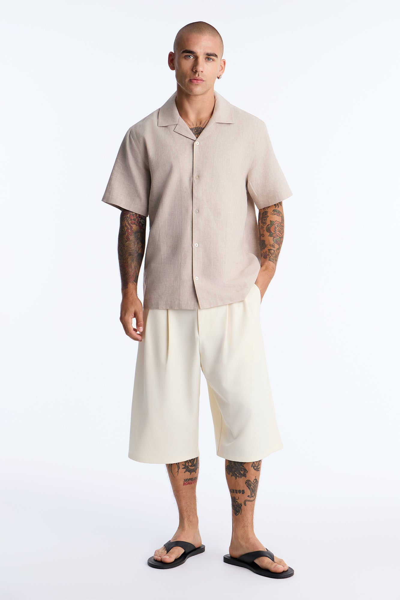 Bahamas Linen Shirt - Stone