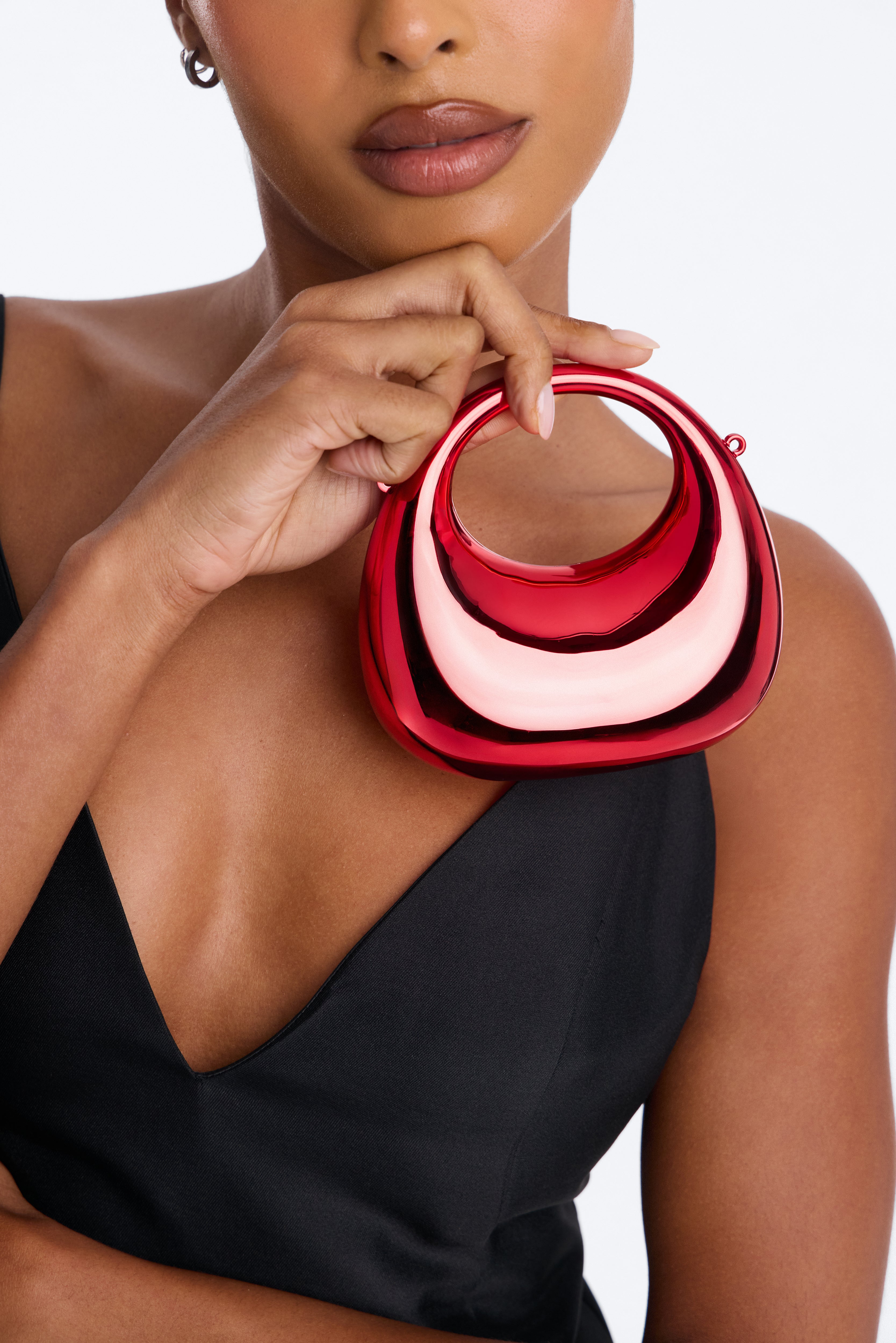 My Mini Me Metal Clutch - Red