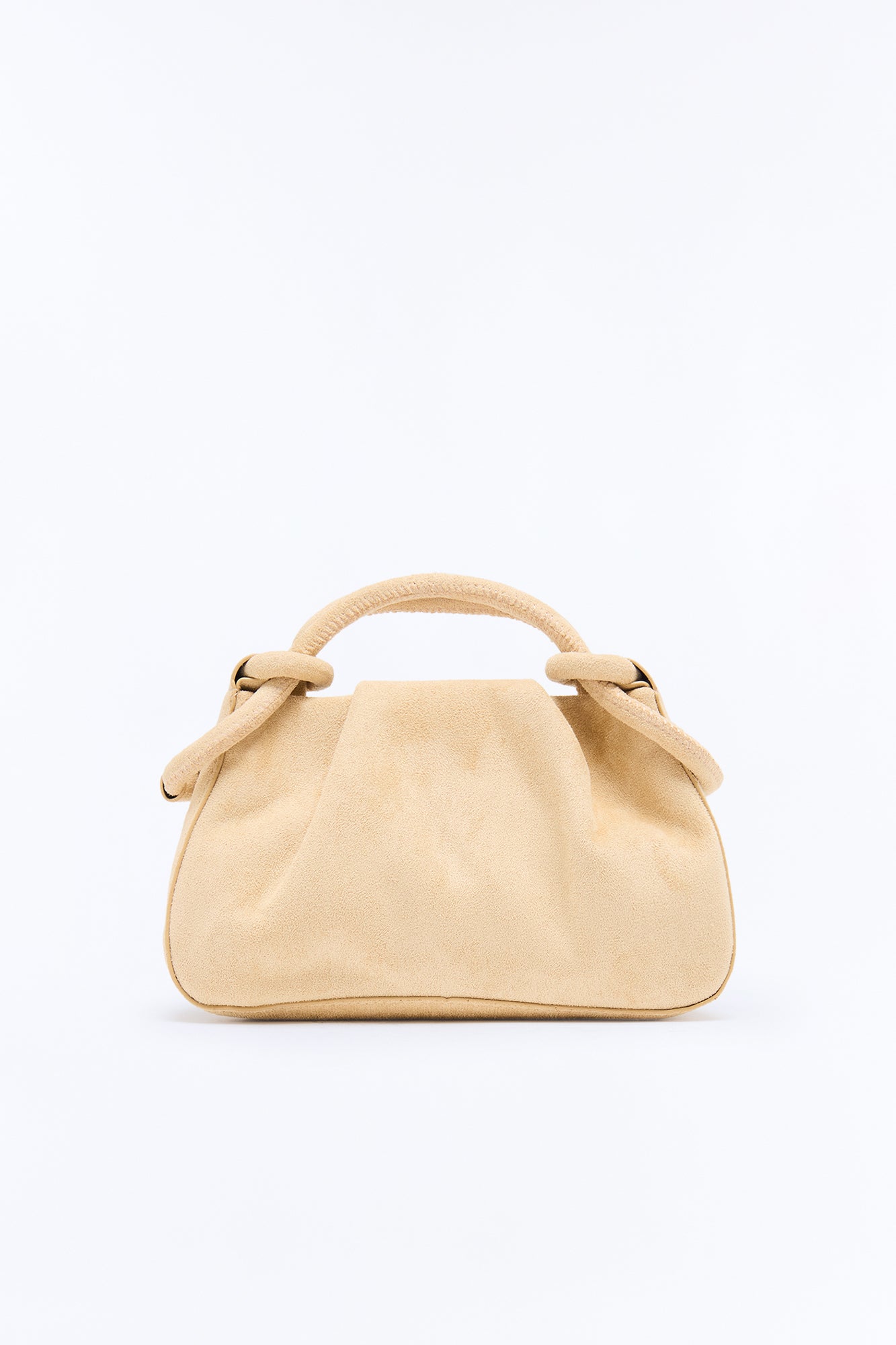 Soft Serve Faux Suede Satchel Bag - Natural