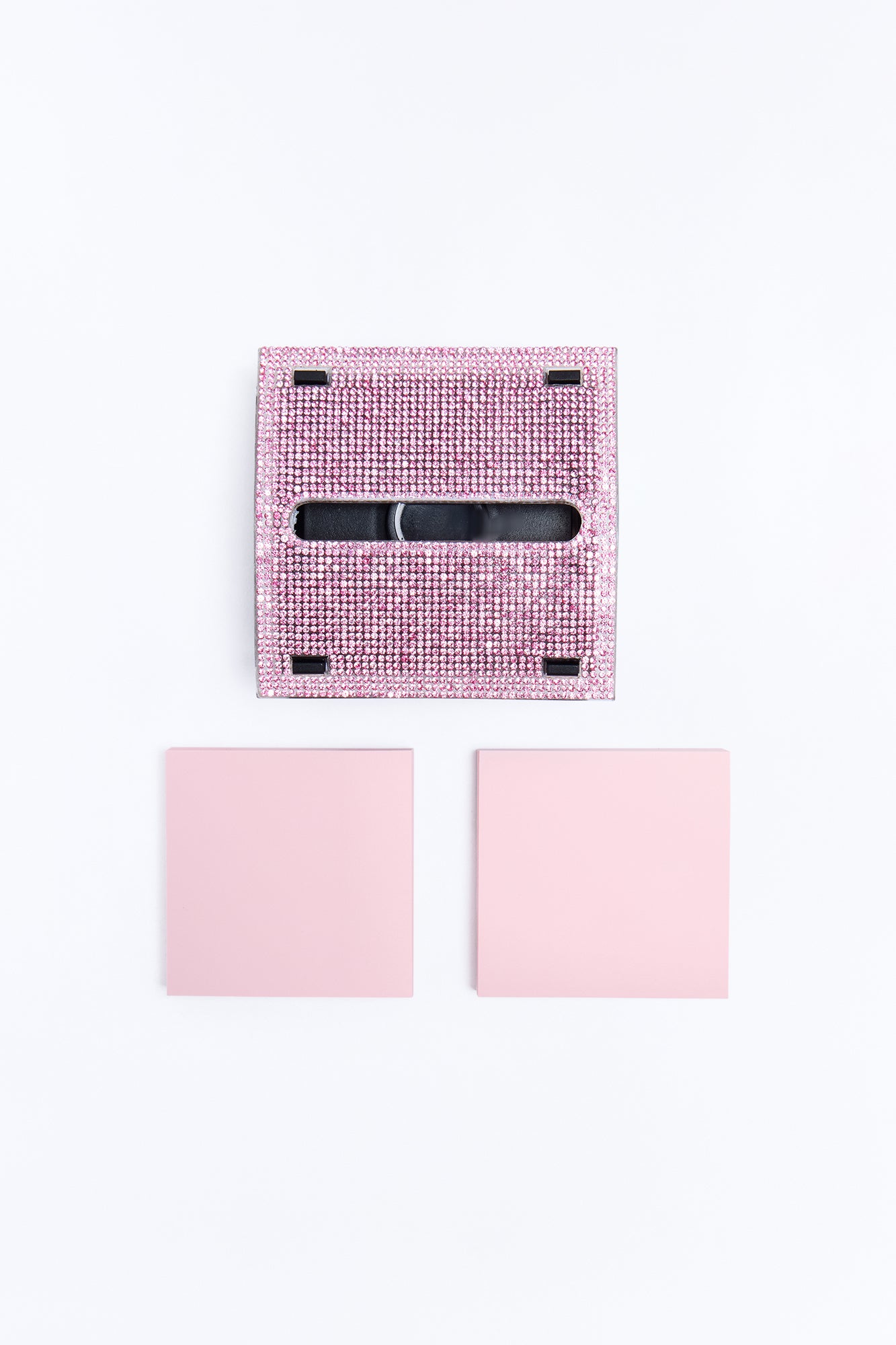 Rhinestone Sticky Note Dispenser - Pink