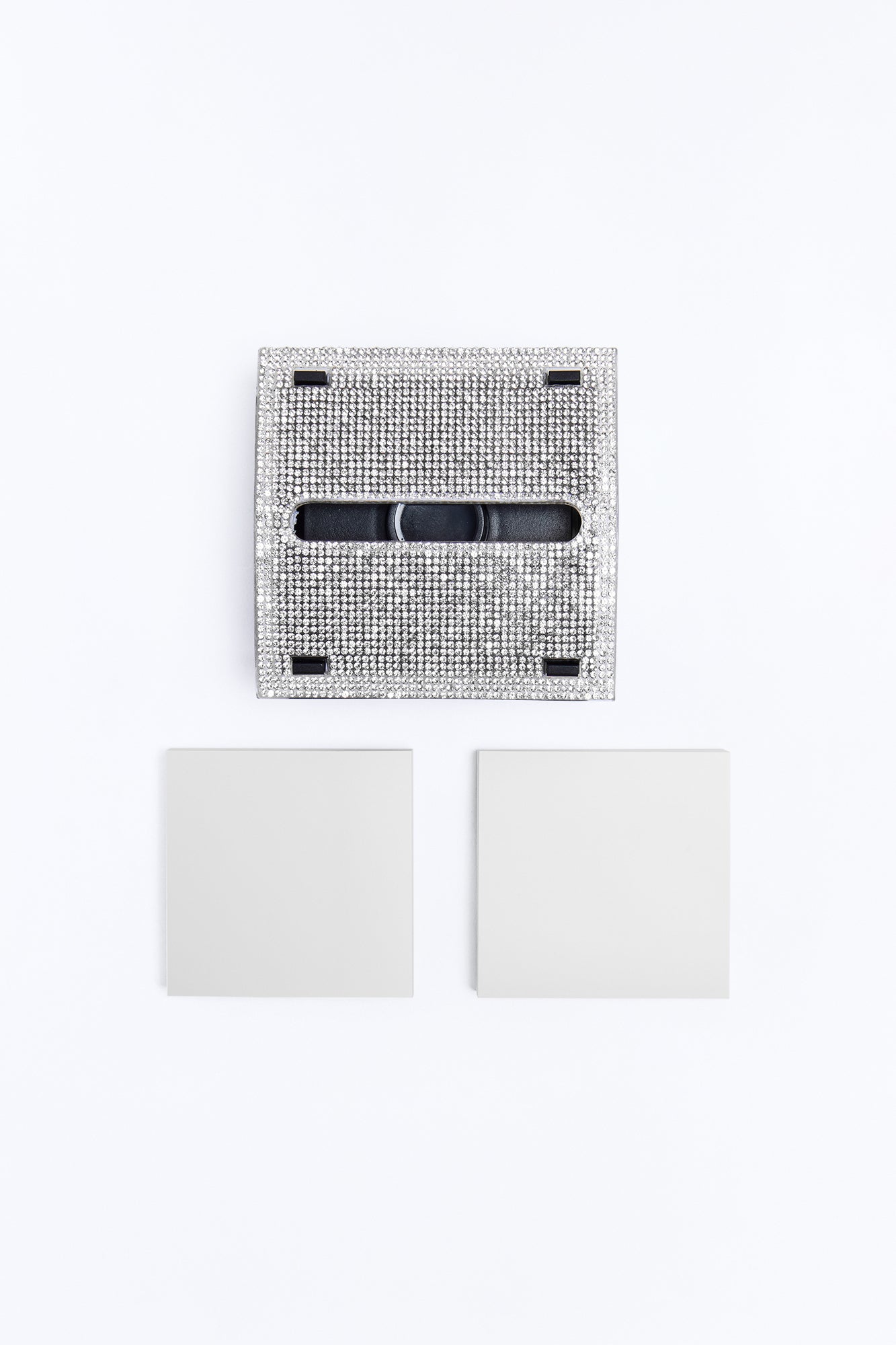 Rhinestone Sticky Note Dispenser - Silver