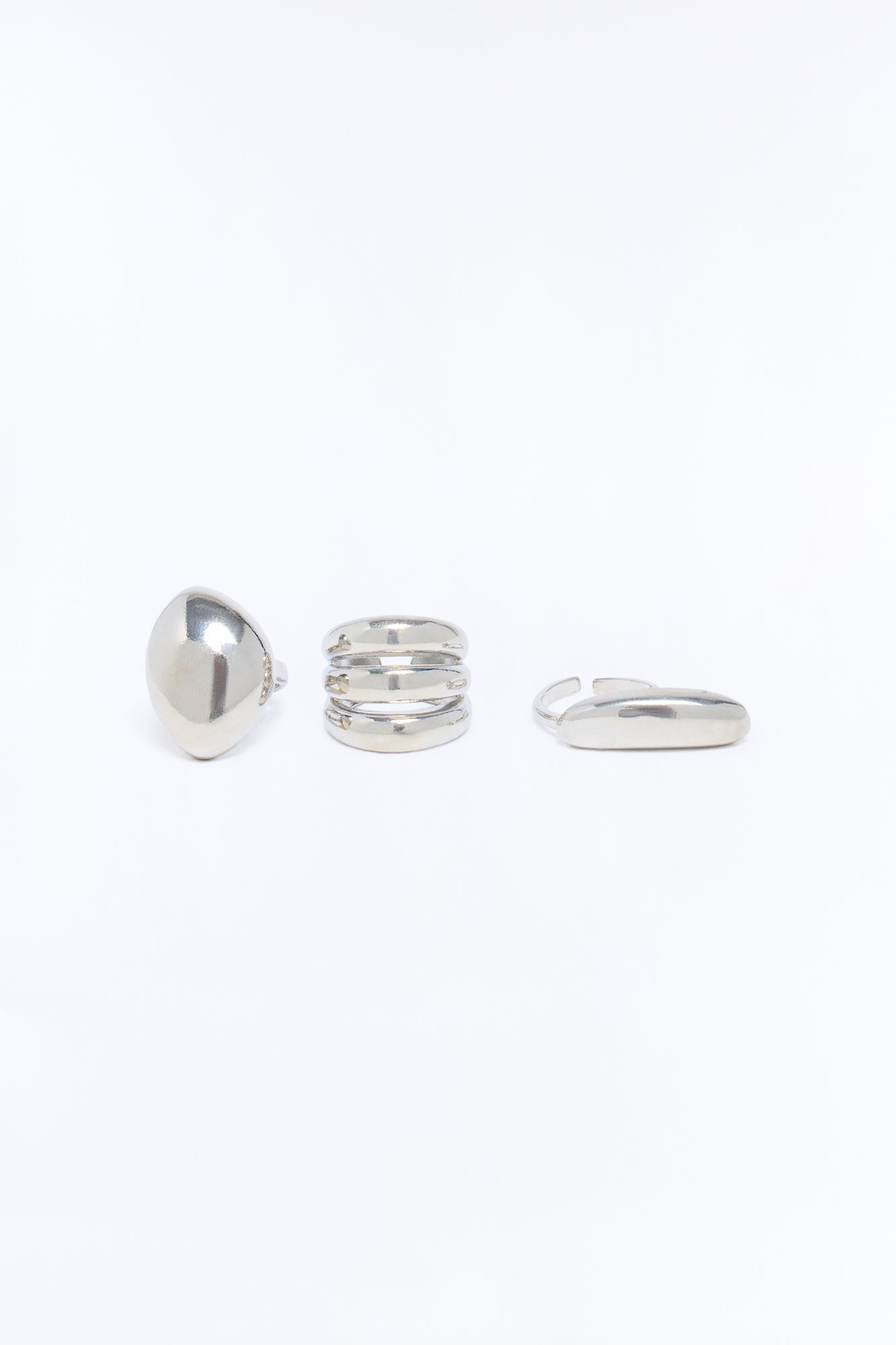 Mia 3 Piece Ring Set - Silver
