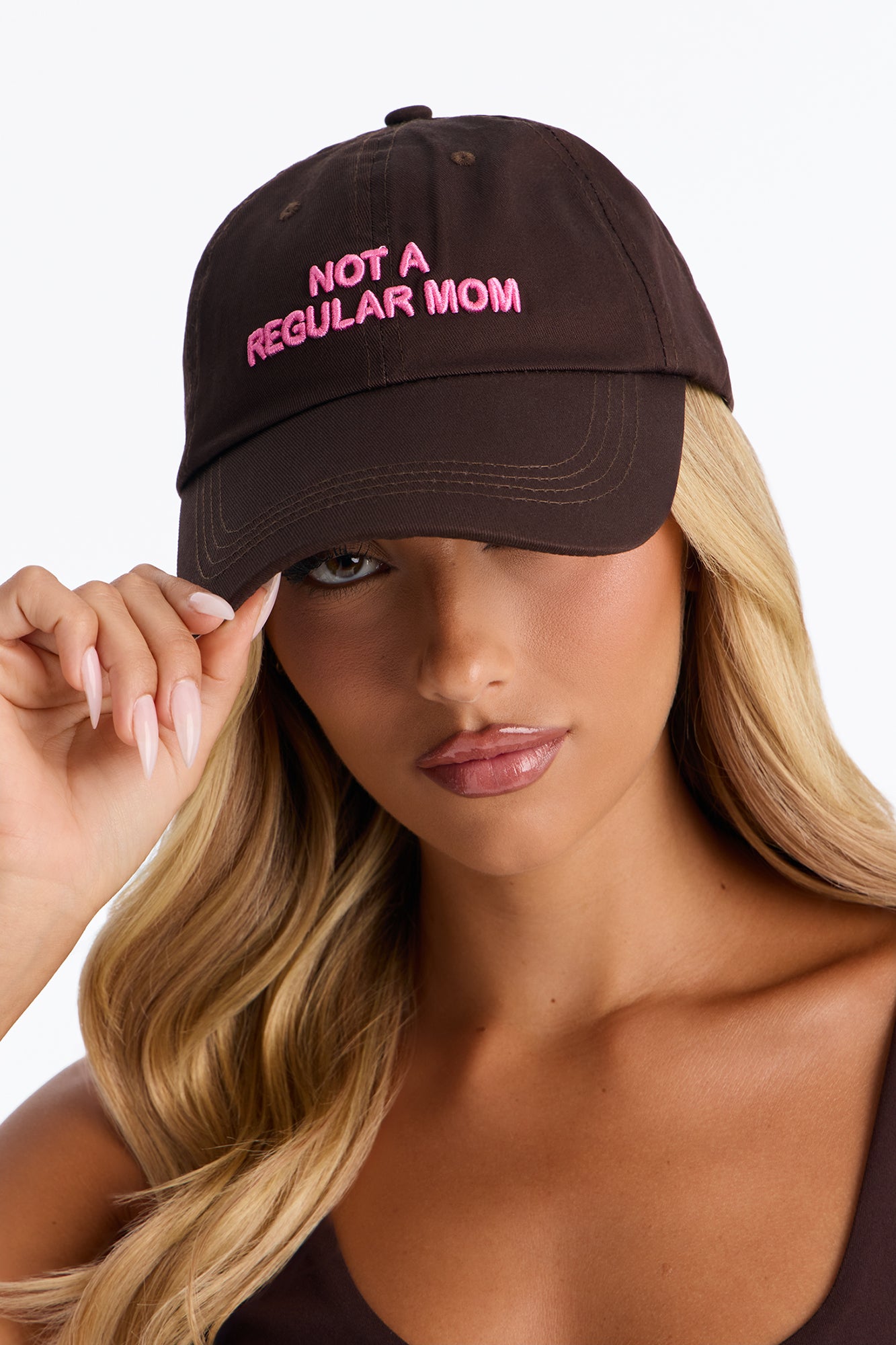 Not A Regular Mom Baseball Hat - Brown/combo