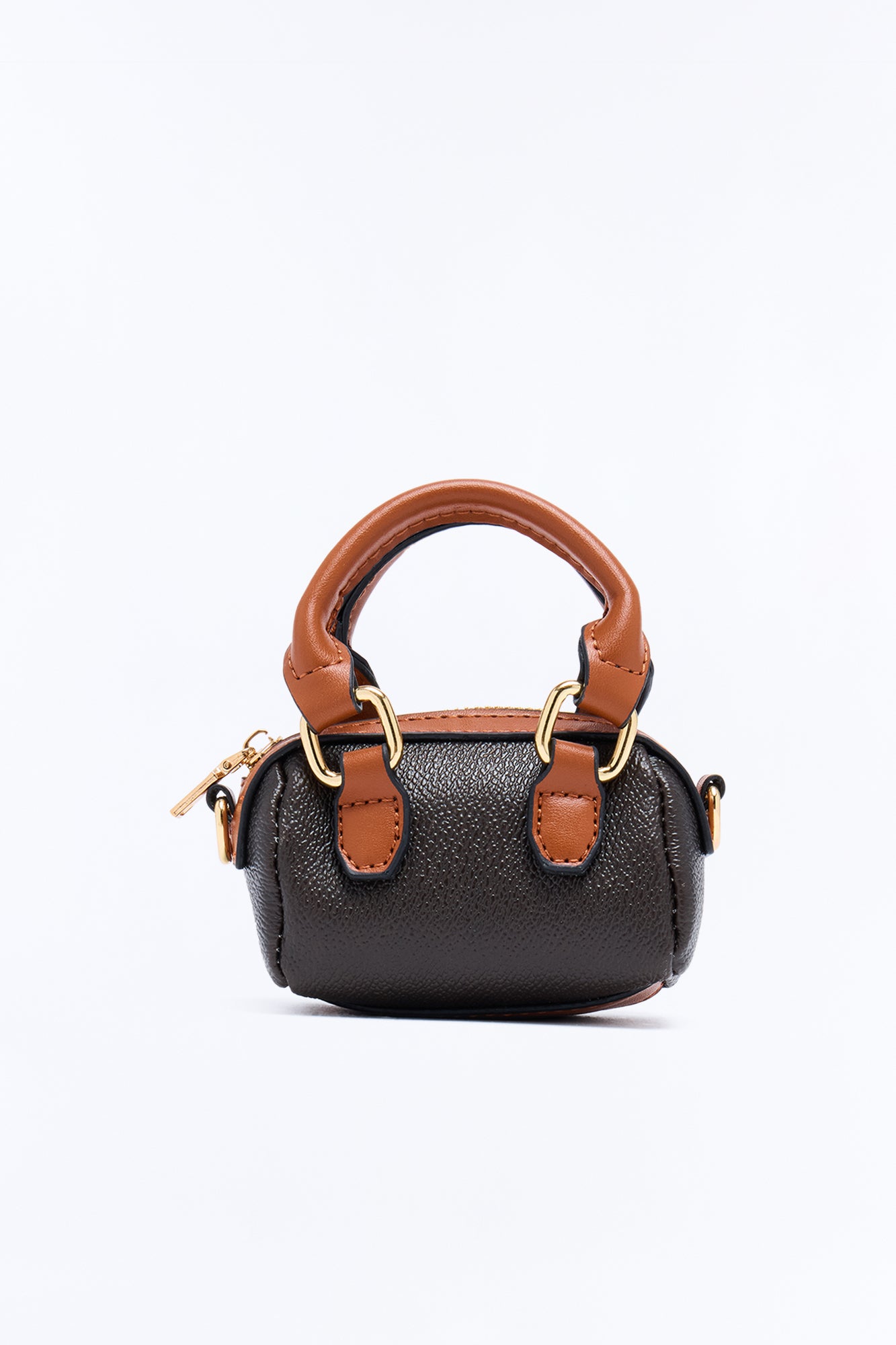 Nothing To Hide Faux Leather Mini Crossbody Handbag - Brown/combo