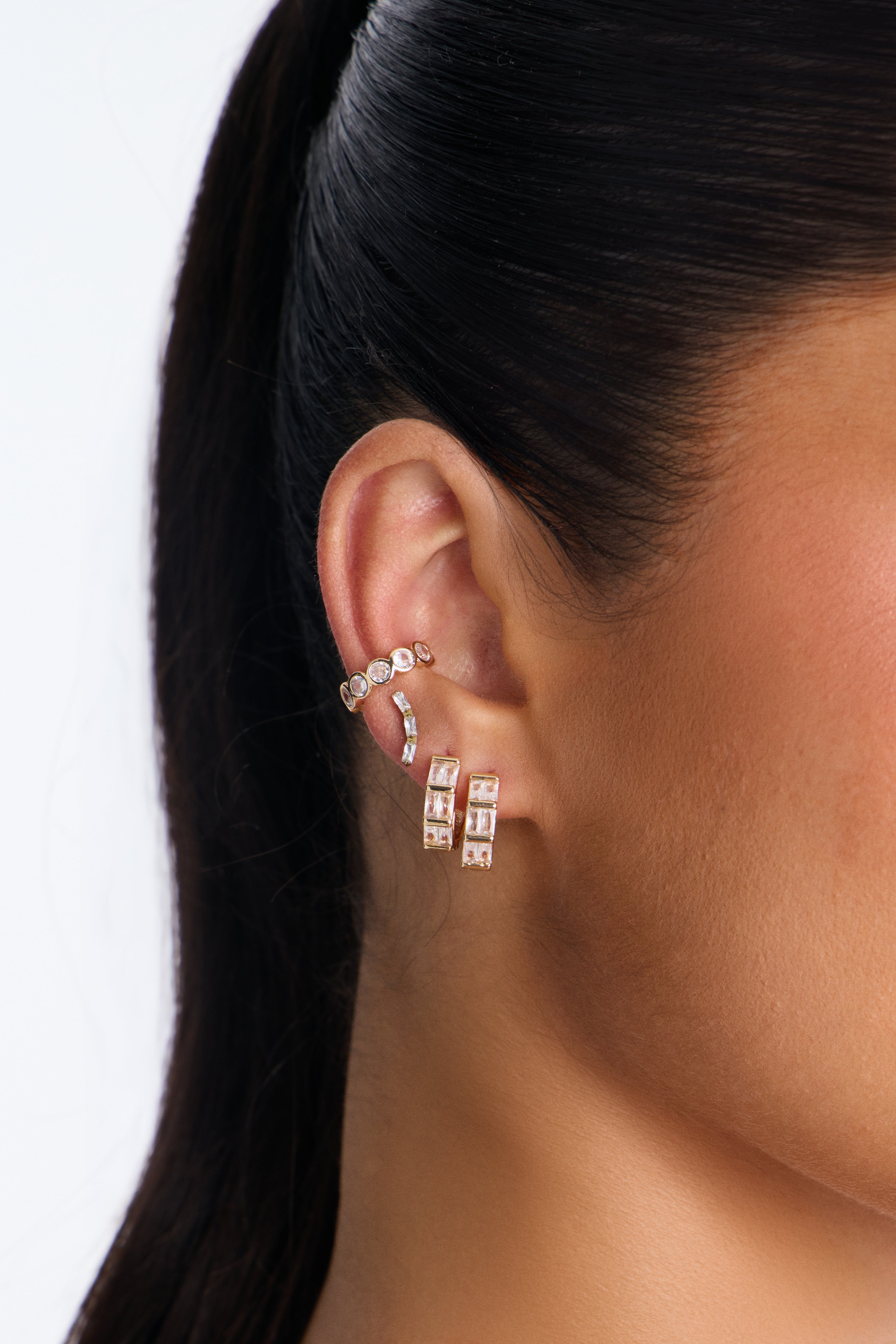 A Little Spark 3 Piece Earring Set - Gold