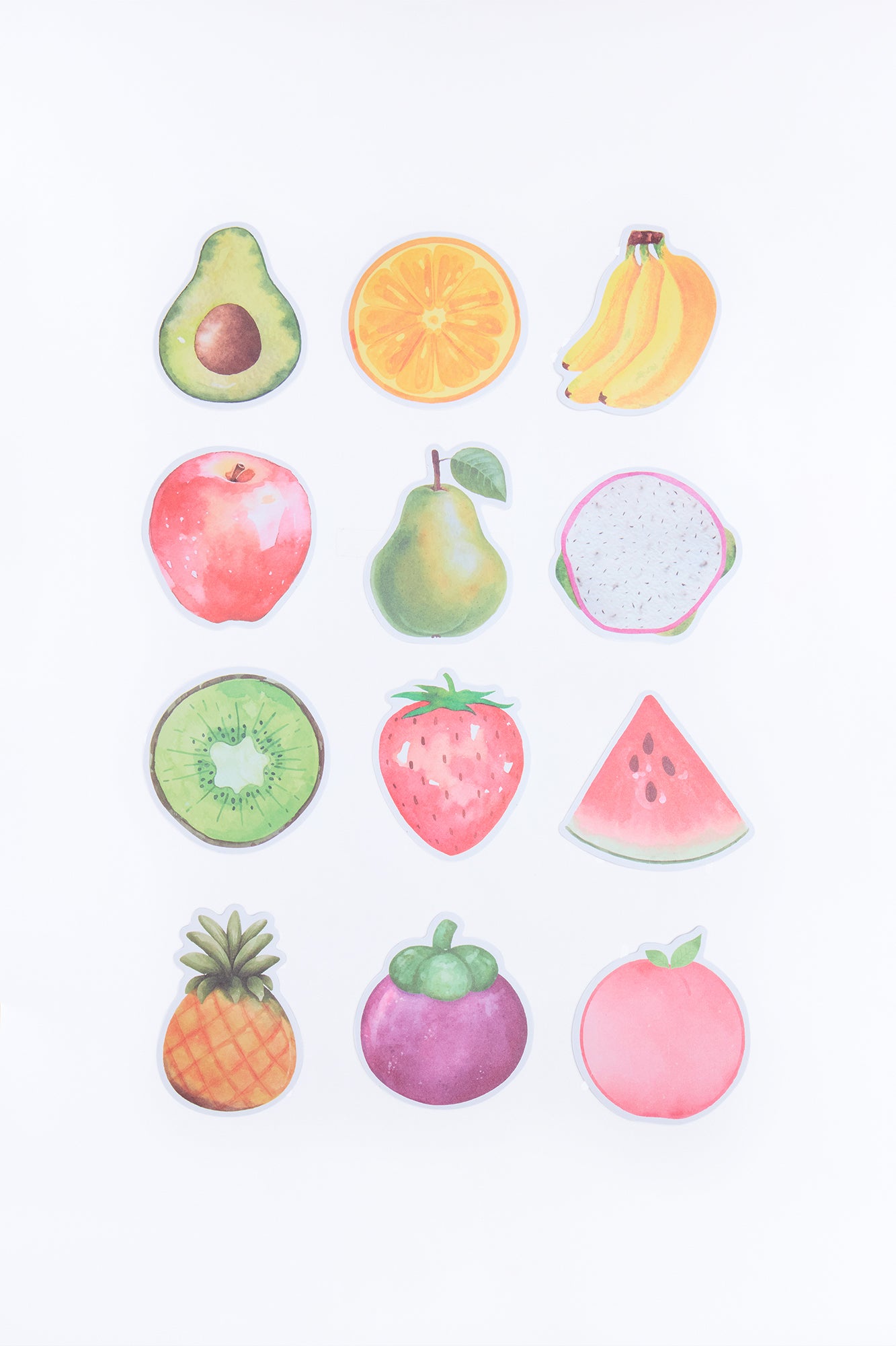 Fruits Sticky Notes 12 Pack Set - Multi Color