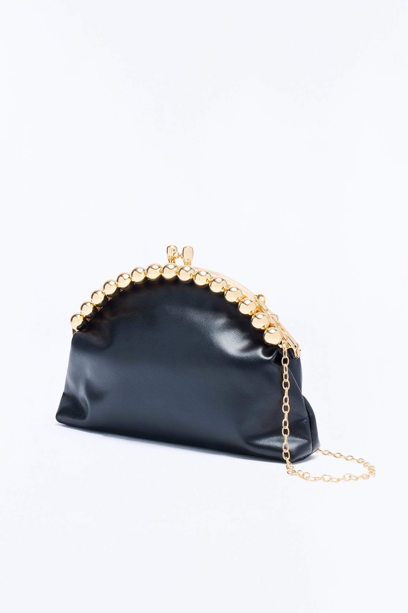 Class Act Faux Leather Clutch - Black