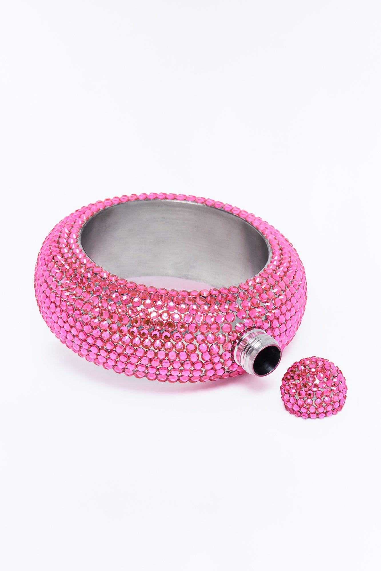 Night Out Secret Rhinestone Flask - Pink