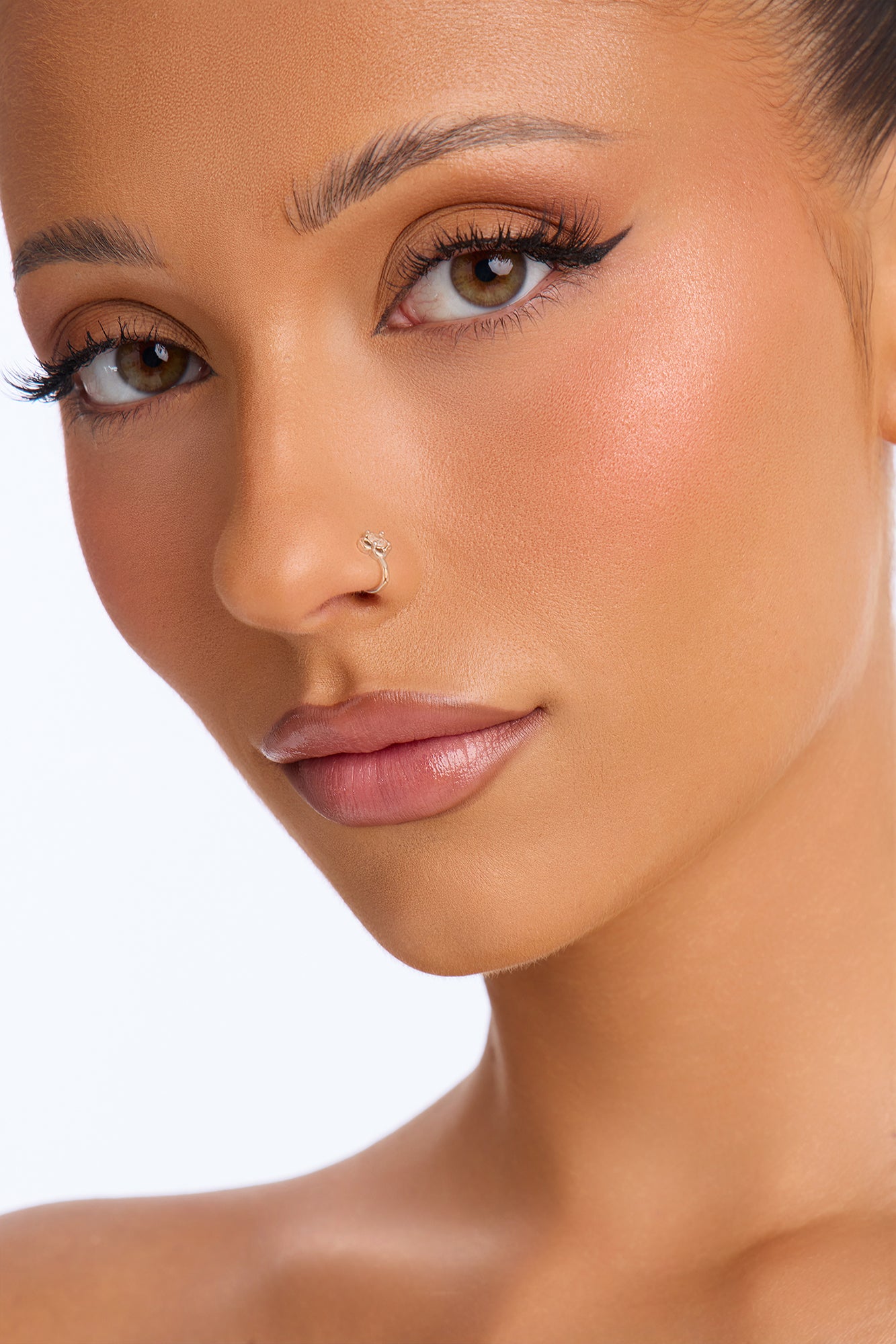 Clover Faux Nose Ring - Silver