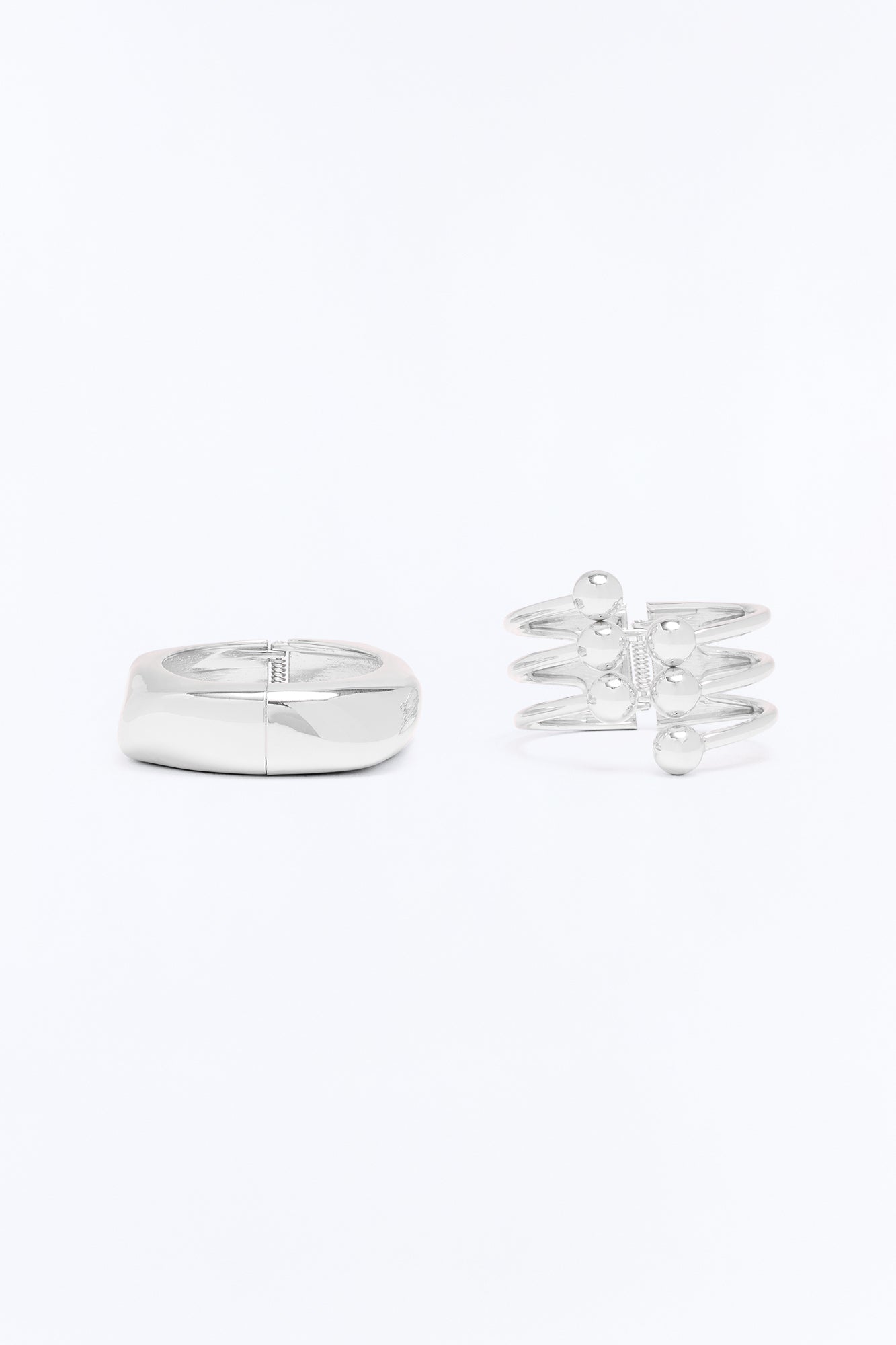 Got A Hold On Me 2 Piece Bracelet Set - Silver
