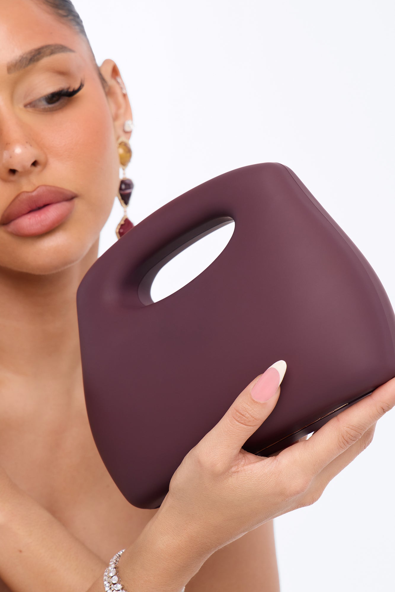 Cooler Matte Clutch - Burgundy