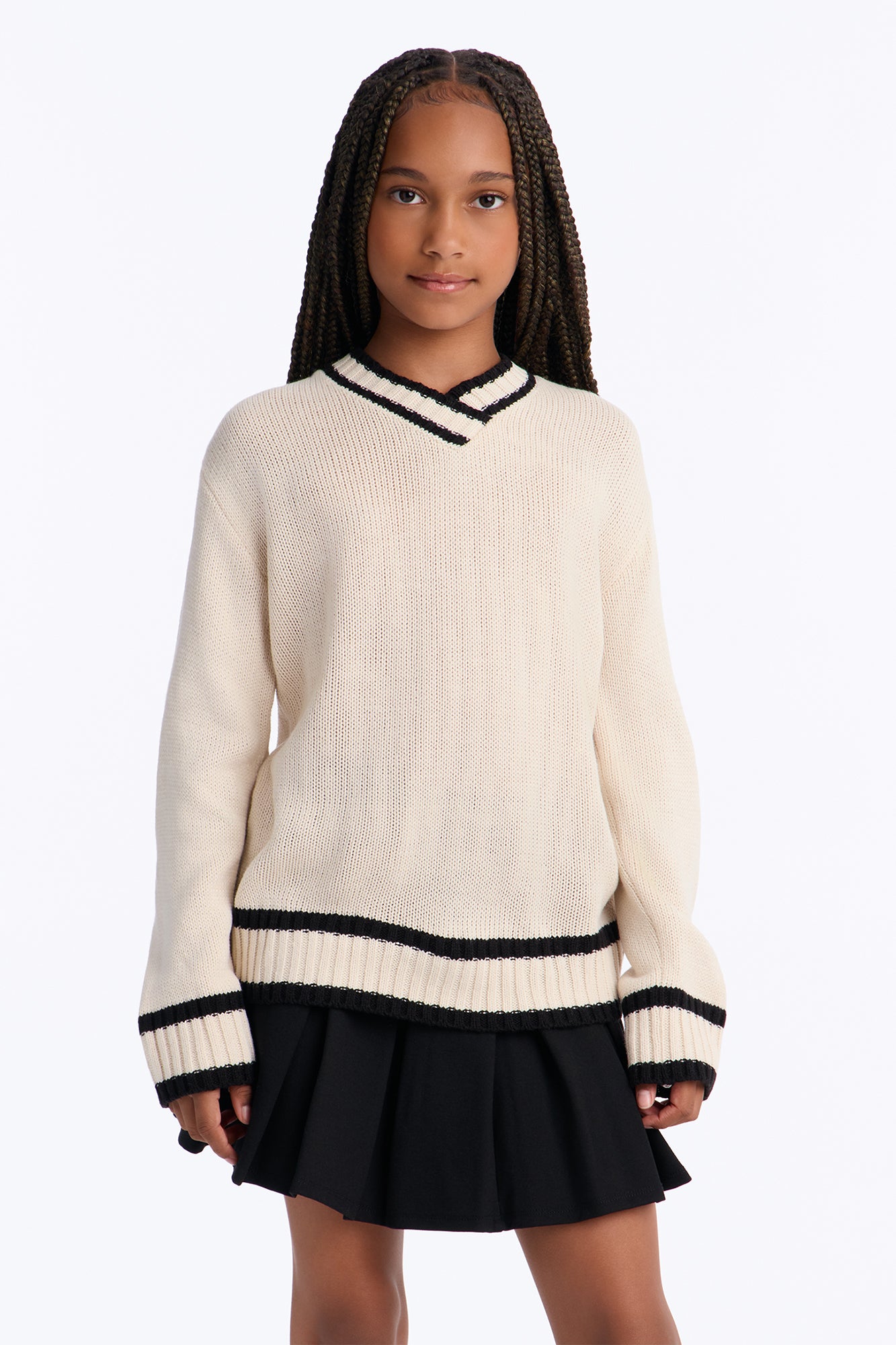 Mini Fall Semester Sweater - Ivory/combo