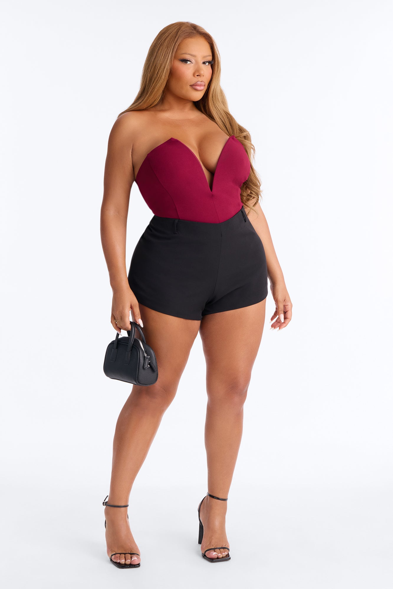 French Kiss Bodysuit - Burgundy
