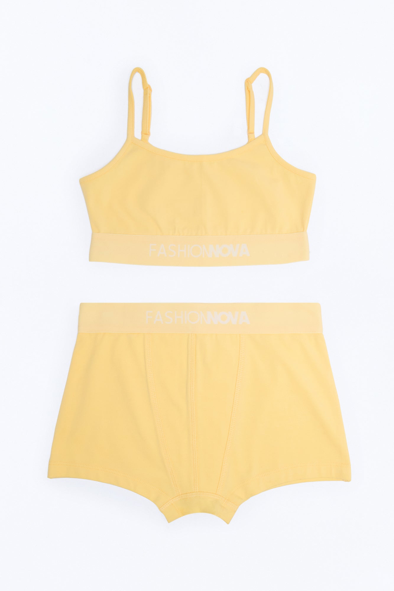 Mini FN Mood Cami And Boxer Set - Butter Yellow