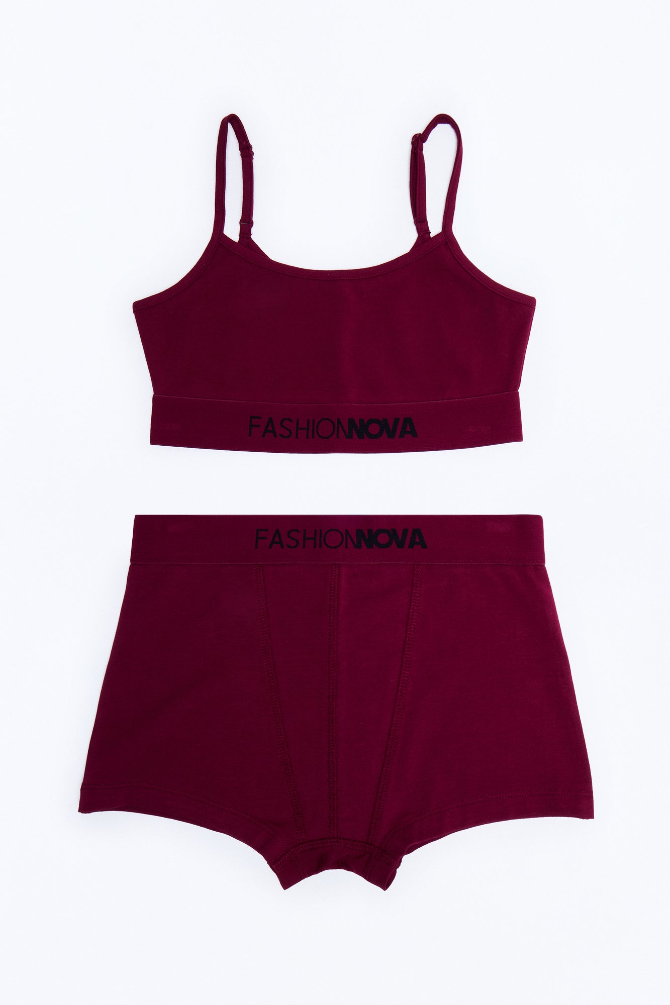 Mini FN Mood Cami And Boxer Set - Wine
