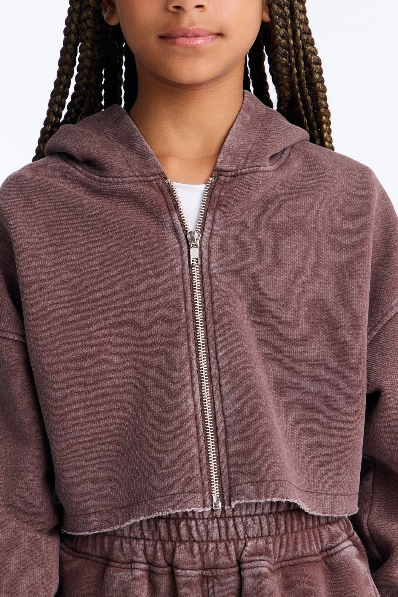 Mini On The Go Fleece Pant Set II - Chocolate