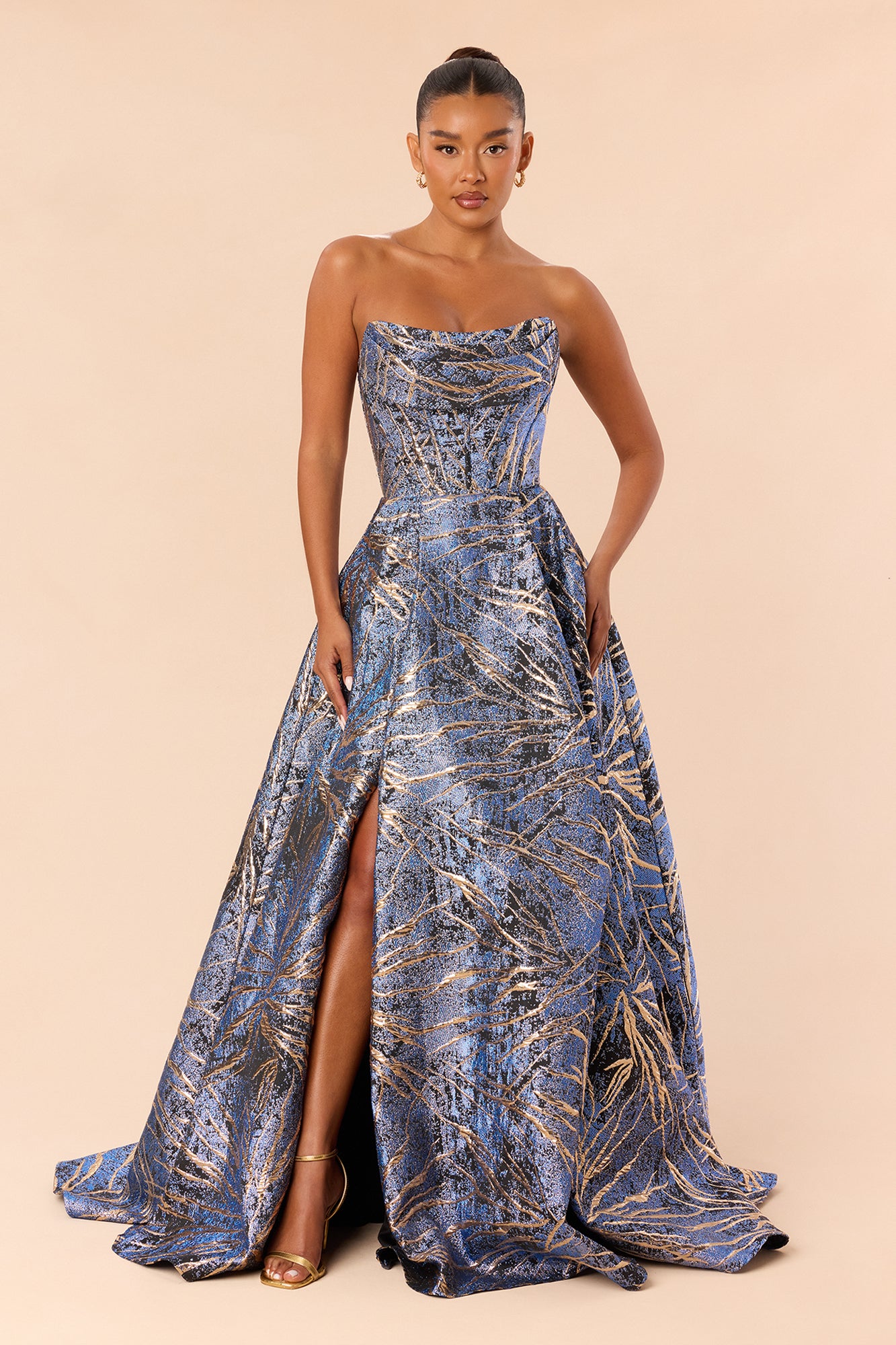Night At The Soiree Gown - Blue/combo