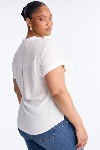 Always Carried Away Linen Top - White