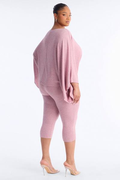 Amaya Capri Jumpsuit And Draped Top Set - Mauve