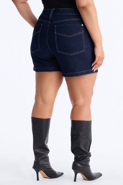 Night Borough Pleated Denim Shorts - Dark Wash