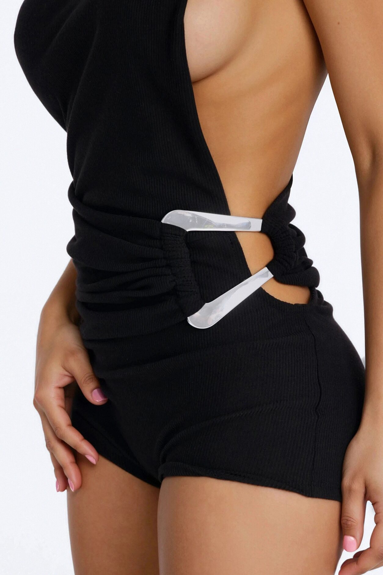 Wrapped In Temptation Romper - Black