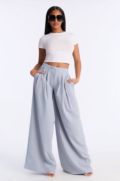 Power Moves Daily Pleated Low Rise Trouser 33″ - Blue