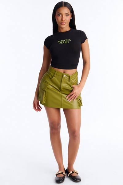 Matcha Babe Baby Tee - Black