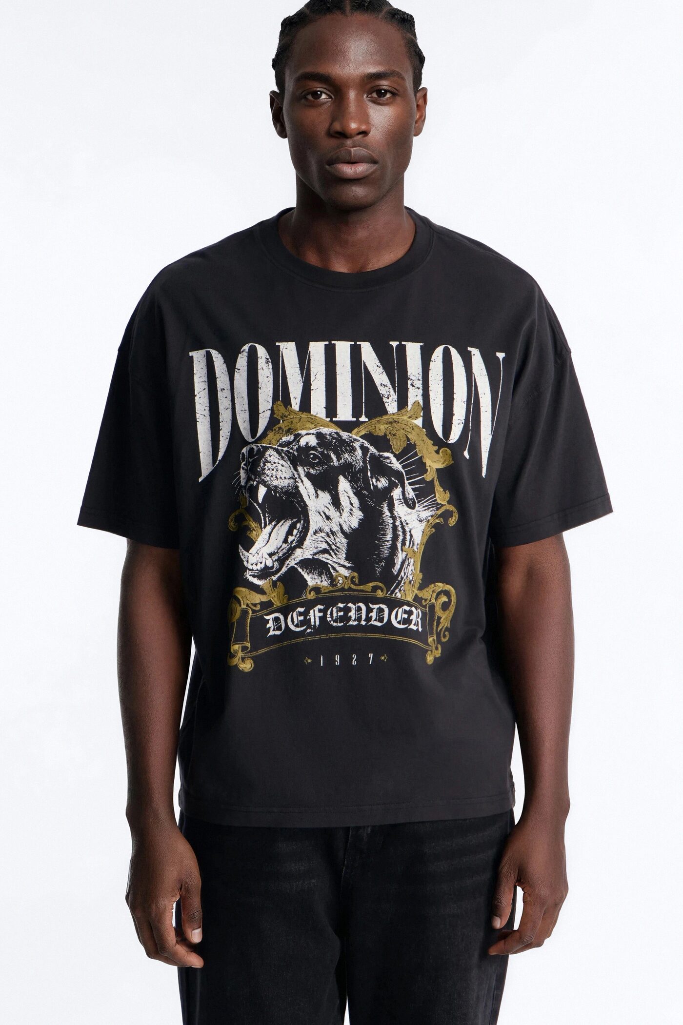 Dominion Defender Oversized Short Sleeve Tee - Black Wash