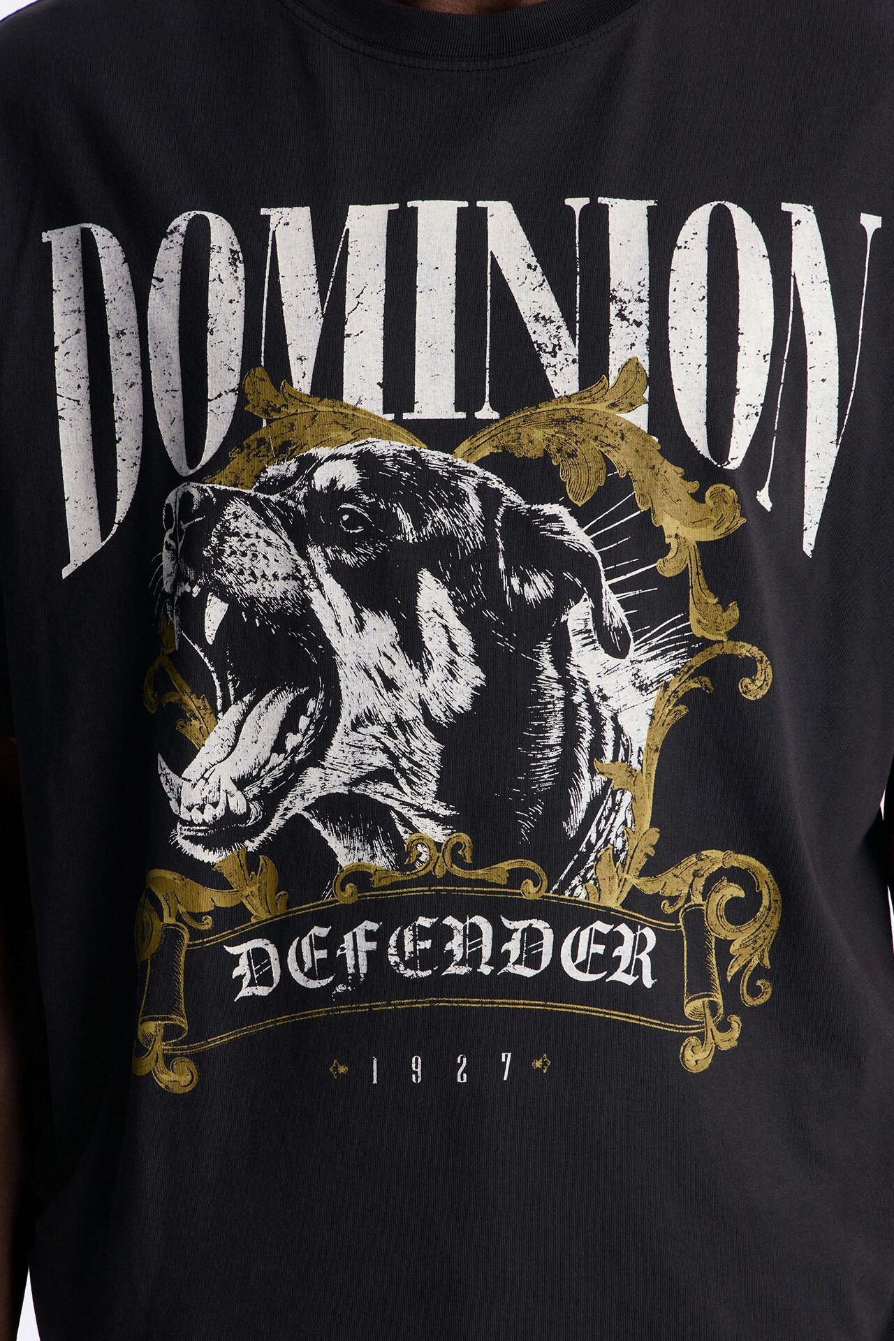 Dominion Defender Oversized Short Sleeve Tee - Black Wash
