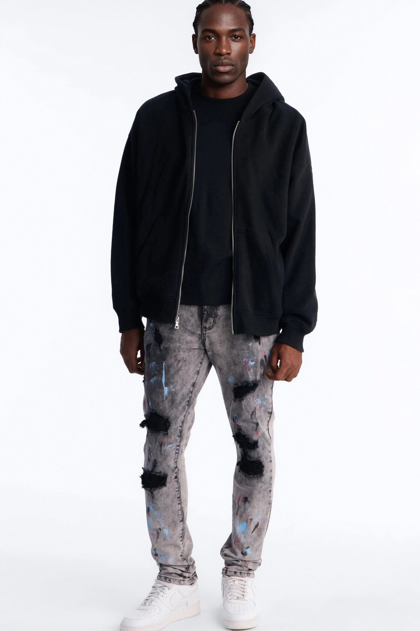 Stacked Skinny Urban Spill Jean - Black Wash