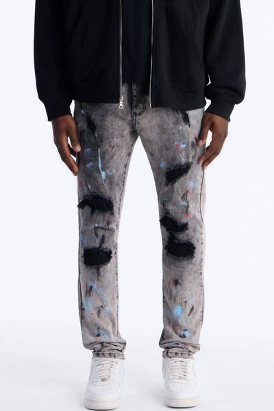 Stacked Skinny Urban Spill Jean - Black Wash