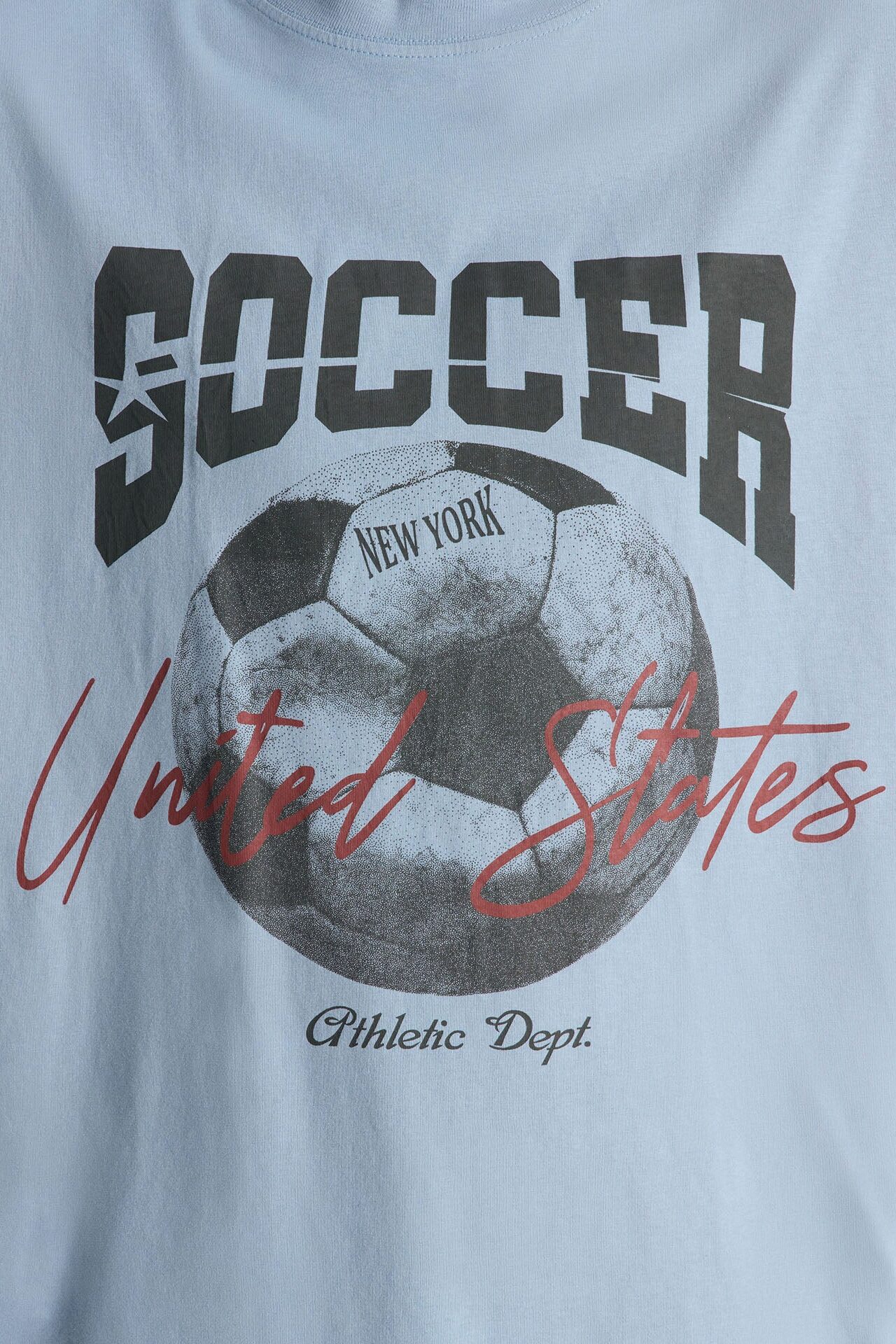 Soccer USA Oversized Short Sleeve Tee - Light Blue