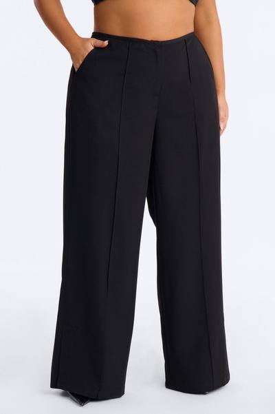 Normani High Rise Straight LegTrouser Pant 33″ - Black