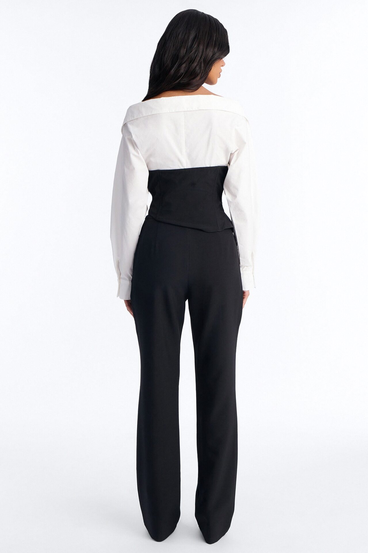 Full Bloom Corset Top - Black/White