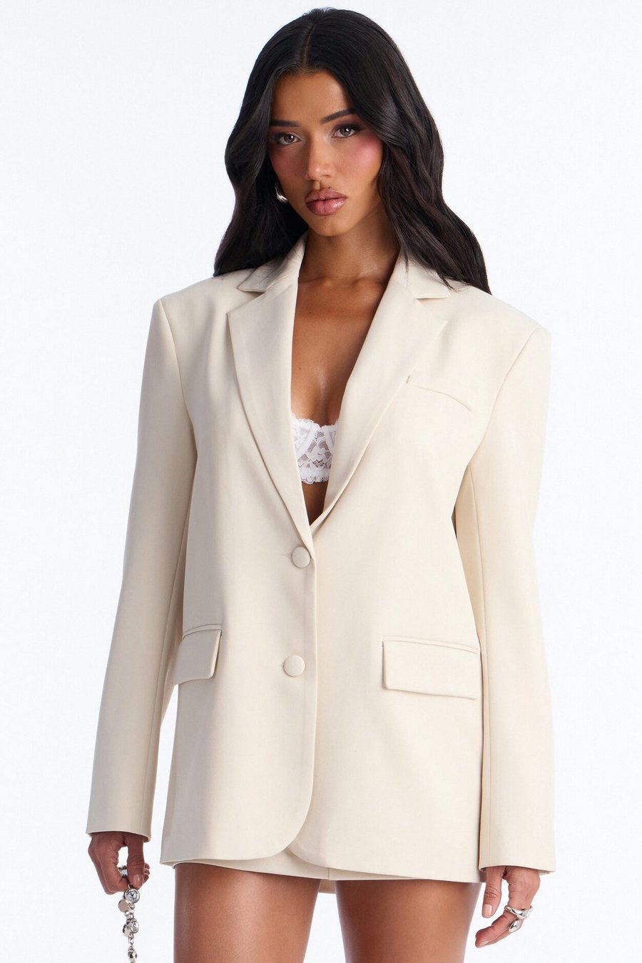 Eternal Muse Oversized Blazer - White