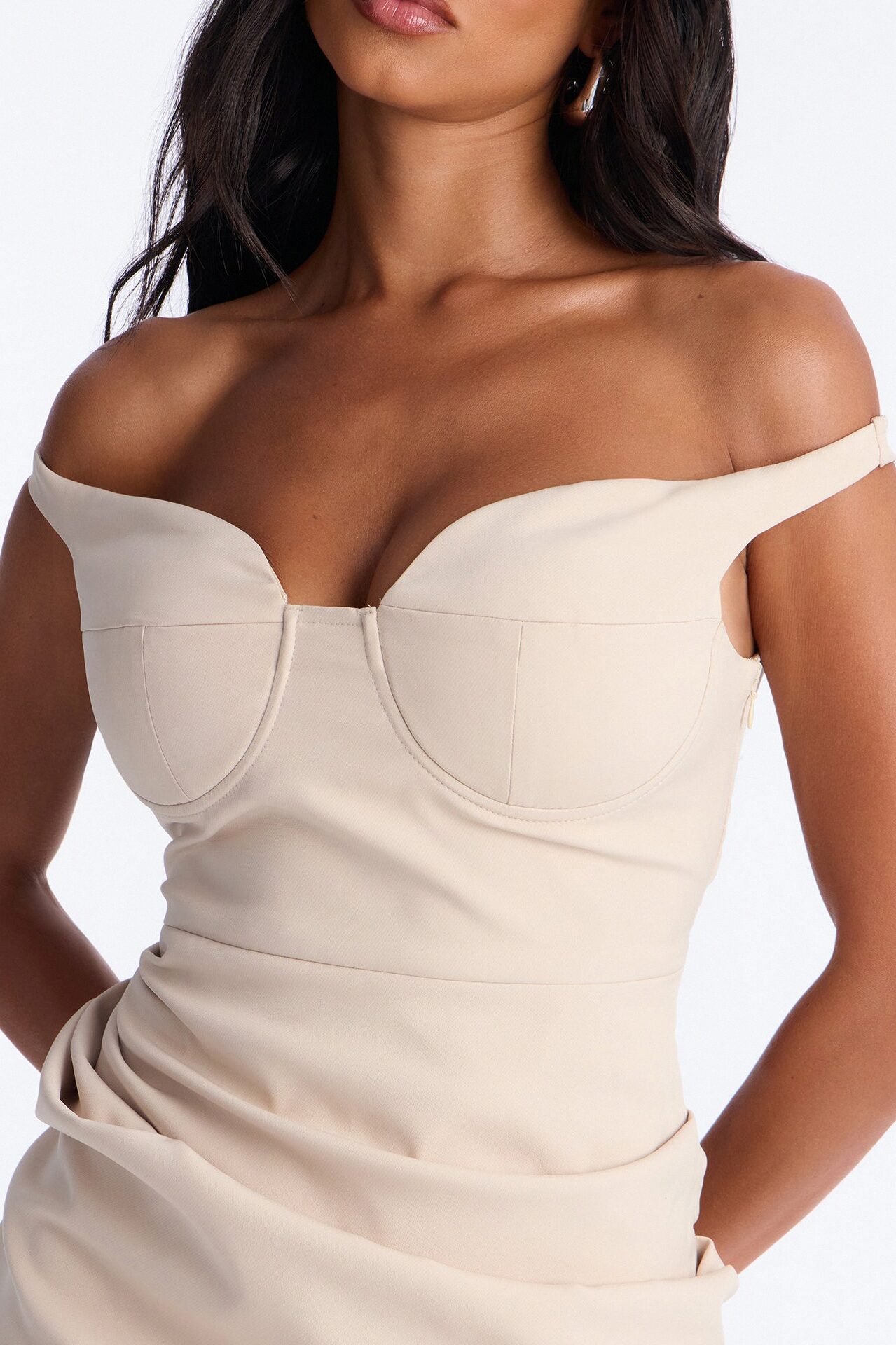 Modern Romance Mini Dress - Taupe