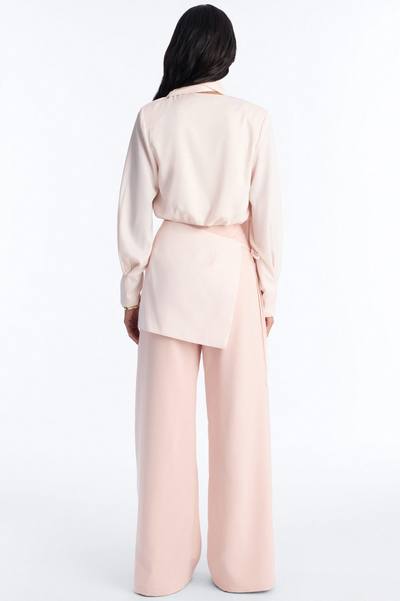 Command Attention Scarf Blouse Top - Pink
