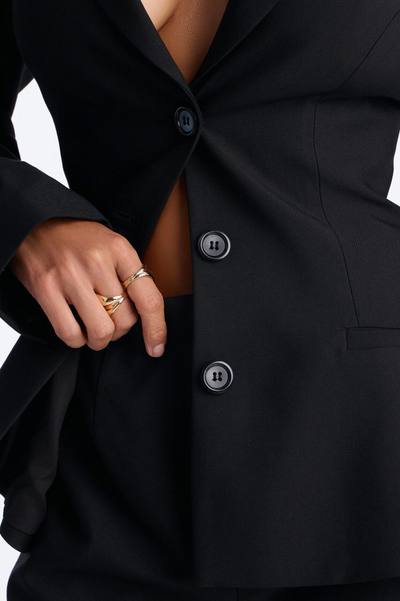Soft Spoken Blazer Romper - Black