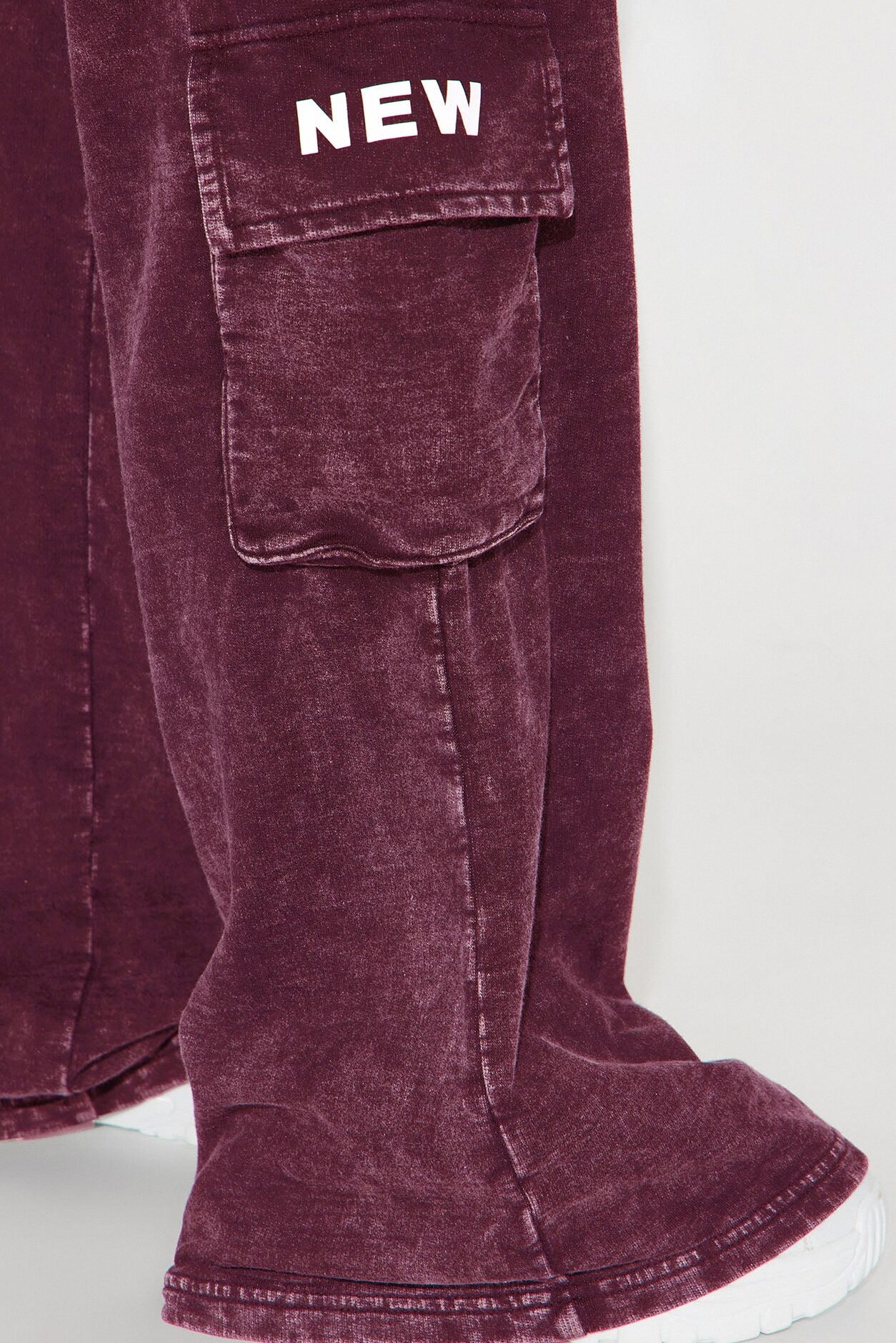 New SZN Washed Pant Set - Burgundy