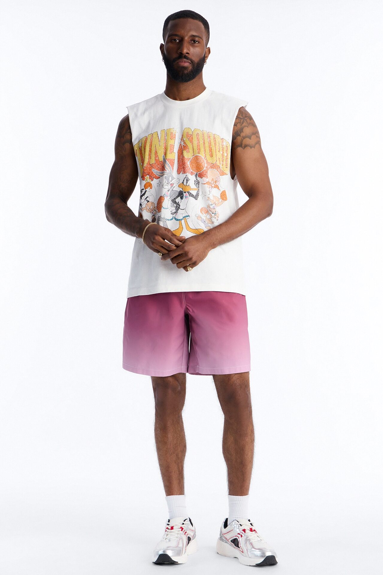 Relaxed Fade Away Ombre Short - Purple