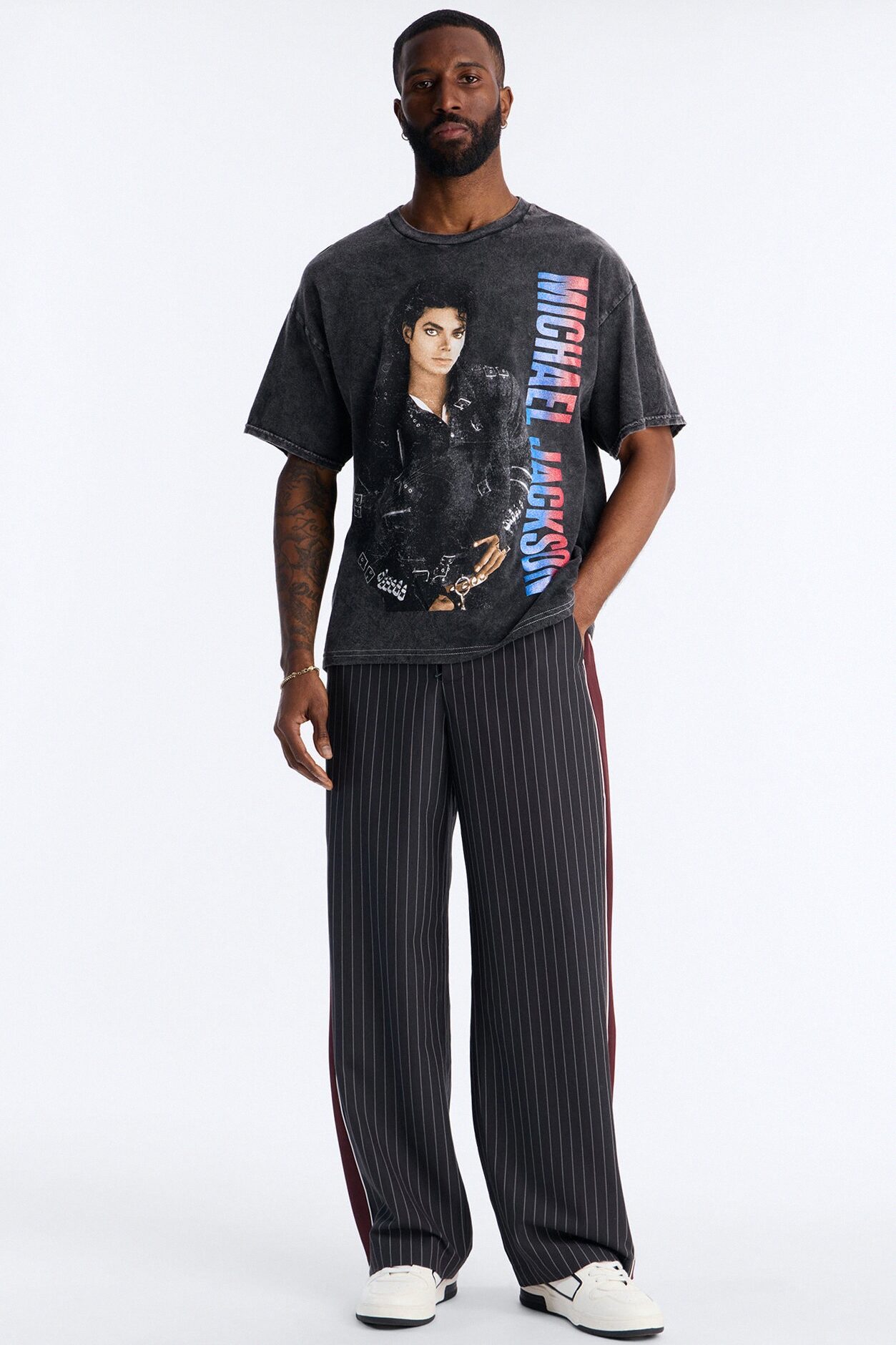Michael Jackson Bad Tour Short Sleeve Tee - Black Wash