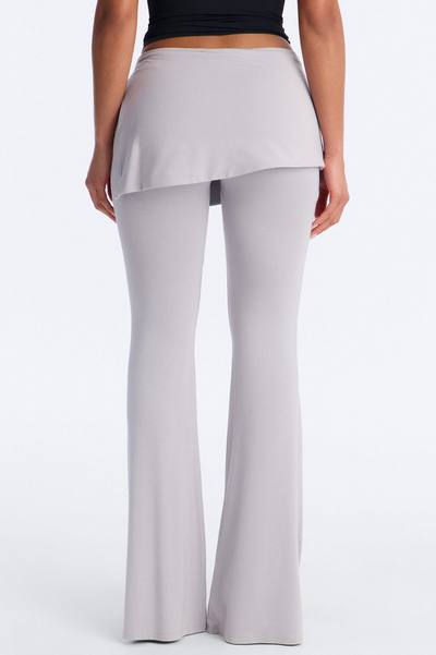 Wrapped Up Asymmetrical Skirt Flare Pant 33″ - Grey